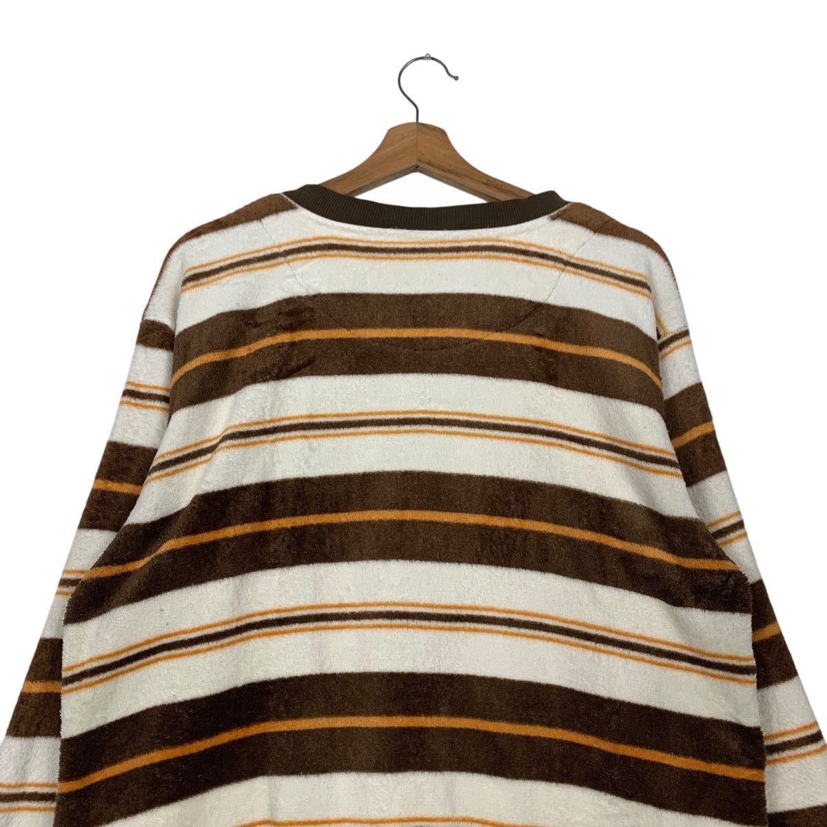 Hang Ten HANG TEN Small Logo Striped Fleece Sweatshirts #2272-C100 Size US L / EU 52-54 / 3 - 15 Thumbnail
