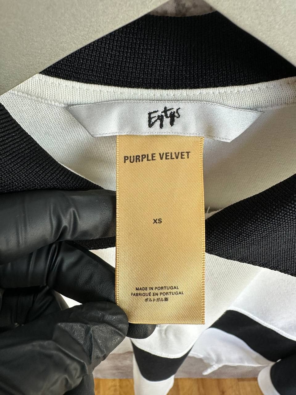 Eytys Eytys "Purple Velvet" ColourBlock Half-Zip Polo Shirt Over Size US XS / EU 42 / 0 - 7 Thumbnail