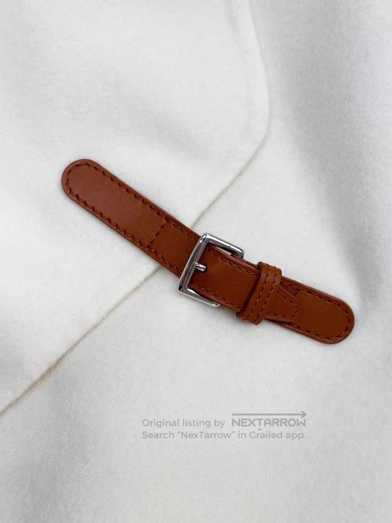 Hermes Hermes White Cashmere Coat Cloak Size XS / US 0-2 / IT 36-38 - 3 Thumbnail
