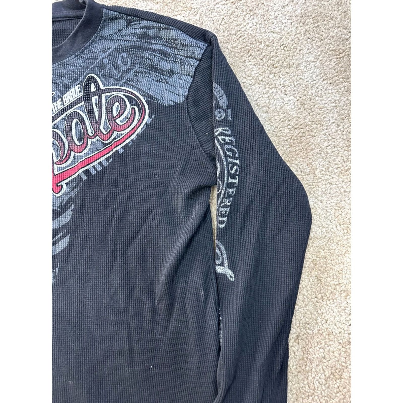 Southpole VINTAGE Southpole Thermal Shirt Men’s XL Graphic Print Long Sleeve 90s Skull Crew Neck Black Size US XL / EU 56 / 4 - 3 Thumbnail