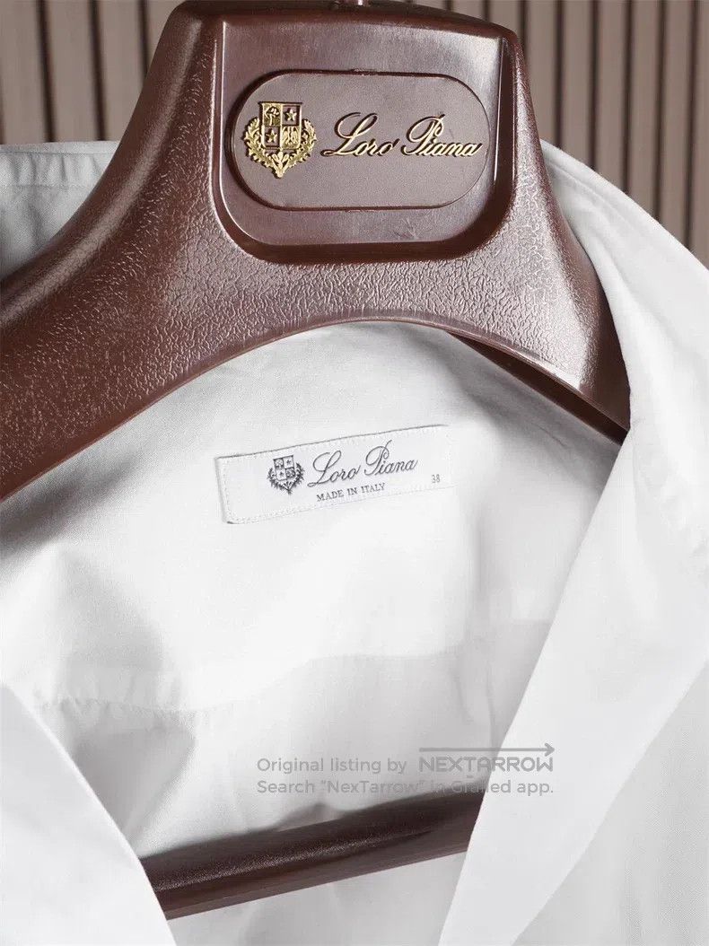 Loro Piana Loro Piana Pure Cotton Men's White Shirt Size US M / EU 48-50 / 2 - 3 Thumbnail