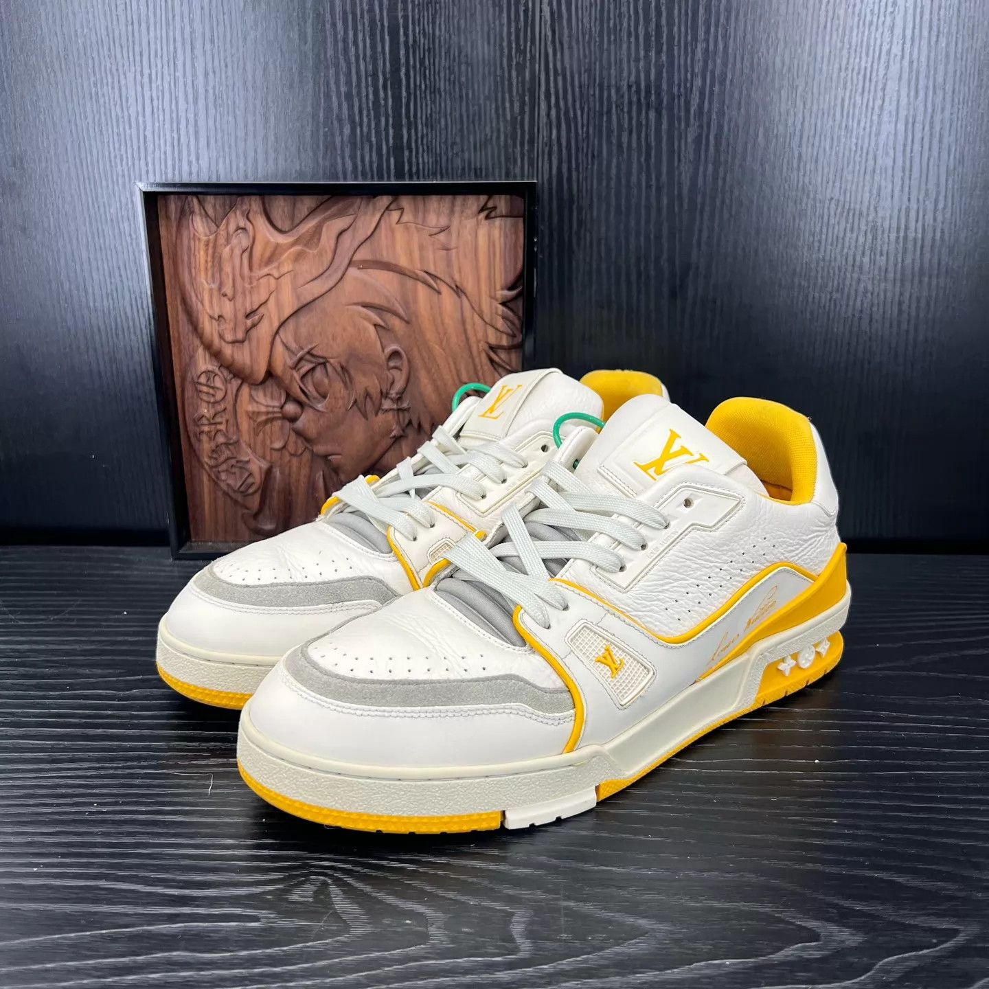 Louis Vuitton LV Trainer White & Yellow 7 / 41 Near New Size US 8 / EU 41 - 1 Thumbnail