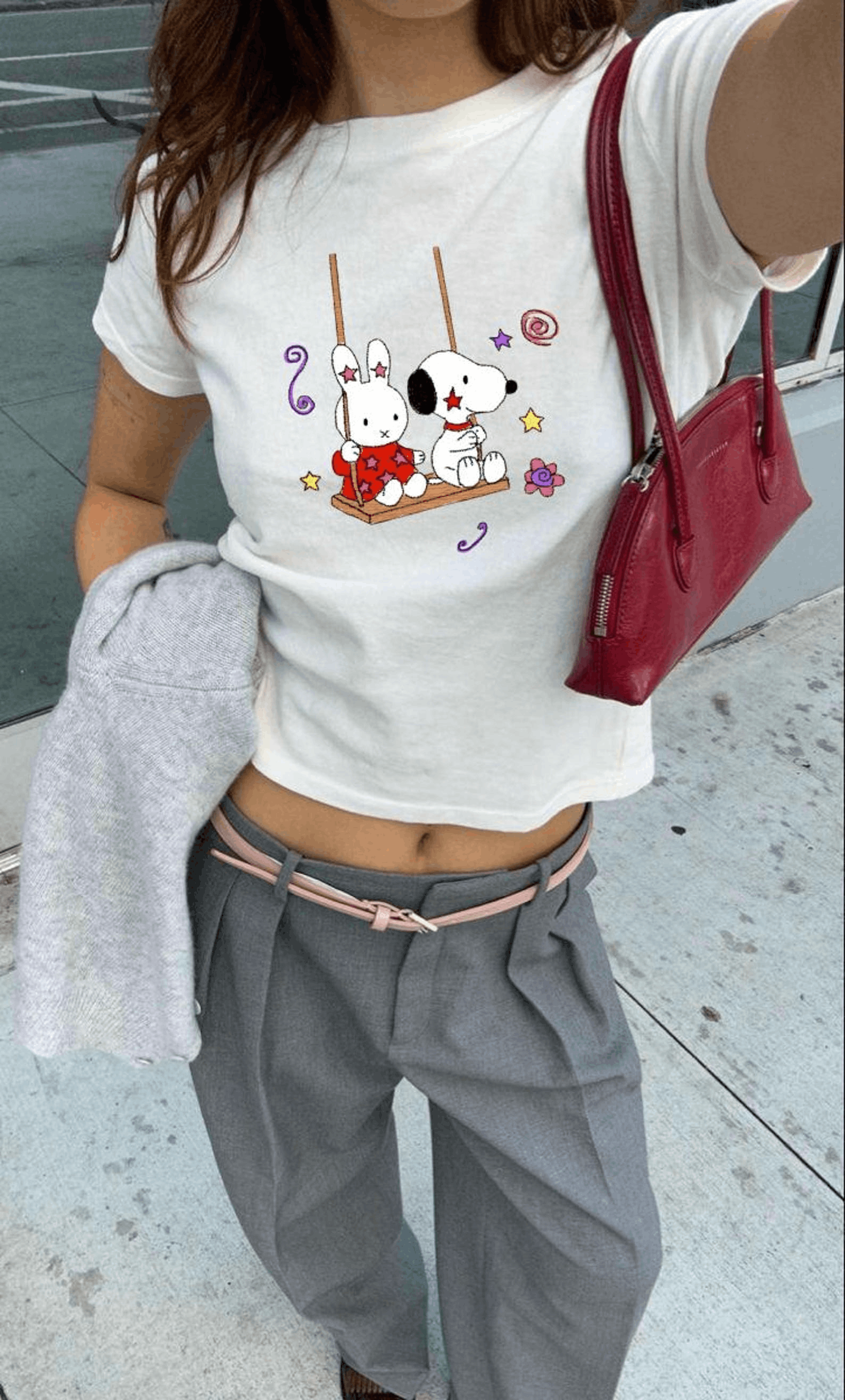 Other Y2K Snoopy Miffy Baby Tee Size M / US 6-8 / IT 42-44 - 3 Thumbnail