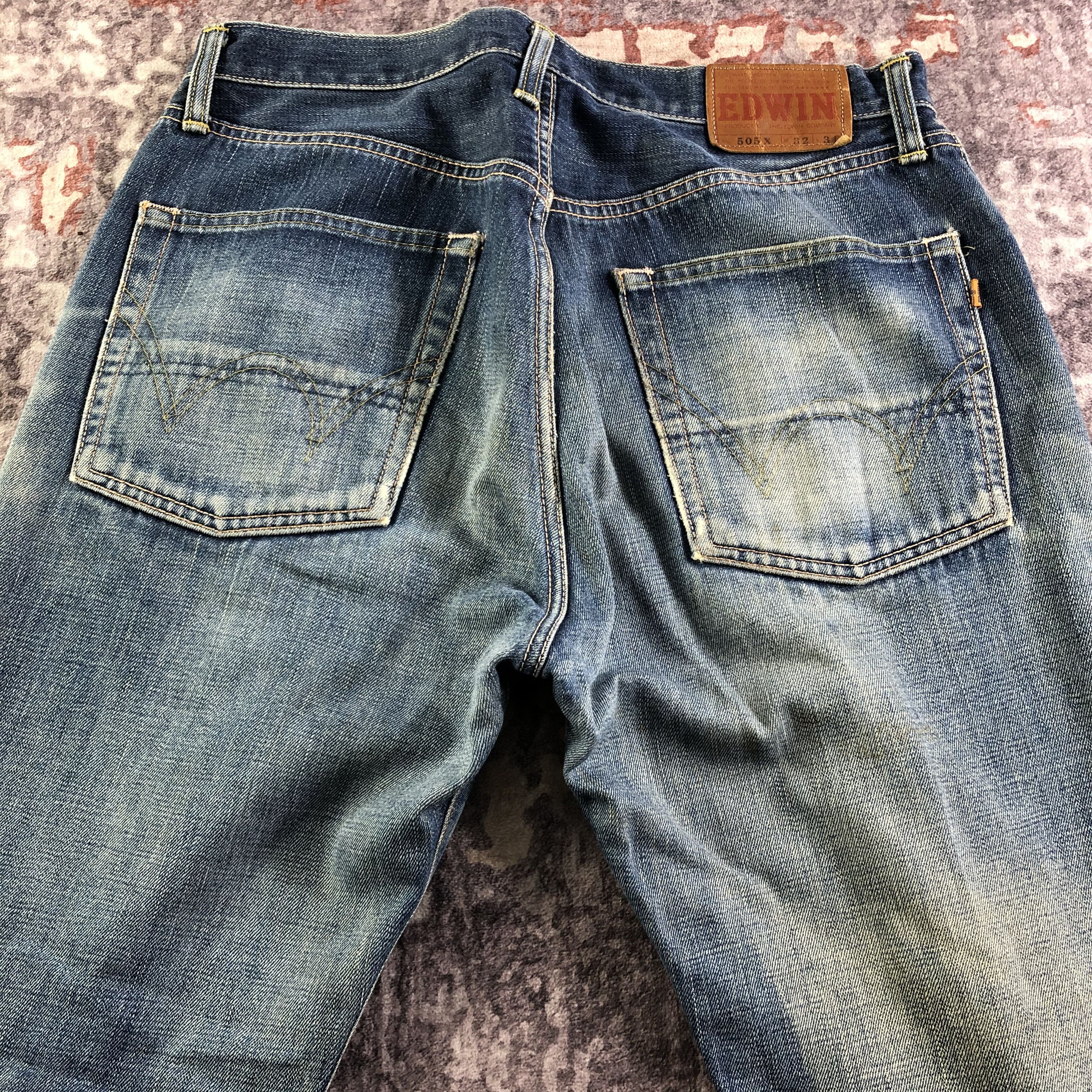 Edwin Vintage Blue Wash Edwin 505 Selvedge Jeans-JM3604 Size US 33 - 5 Thumbnail