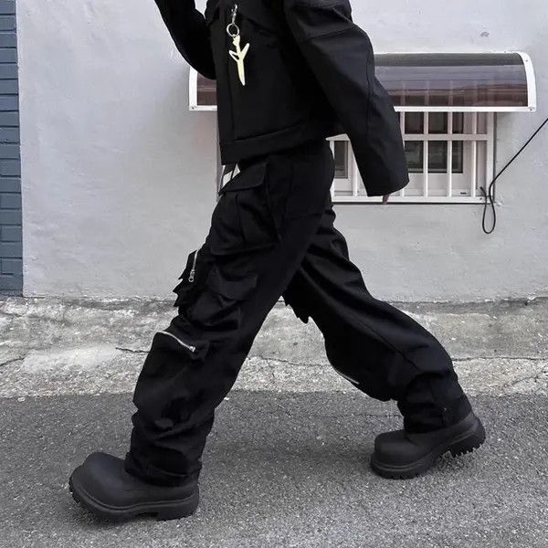 VIBE Wide Cargo Pants High Street with Poker Straight Baggy Y2K Size US 32 / EU 48 - 3 Thumbnail