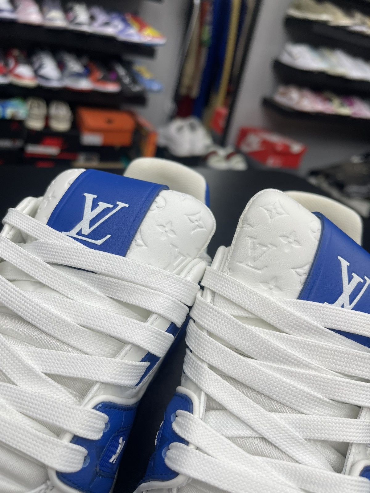 Louis Vuitton Size 7.5US/6.5LV Louis Vuitton Blue LV Monogram Trainer Size US 6.5 / EU 39-40 - 6 Thumbnail