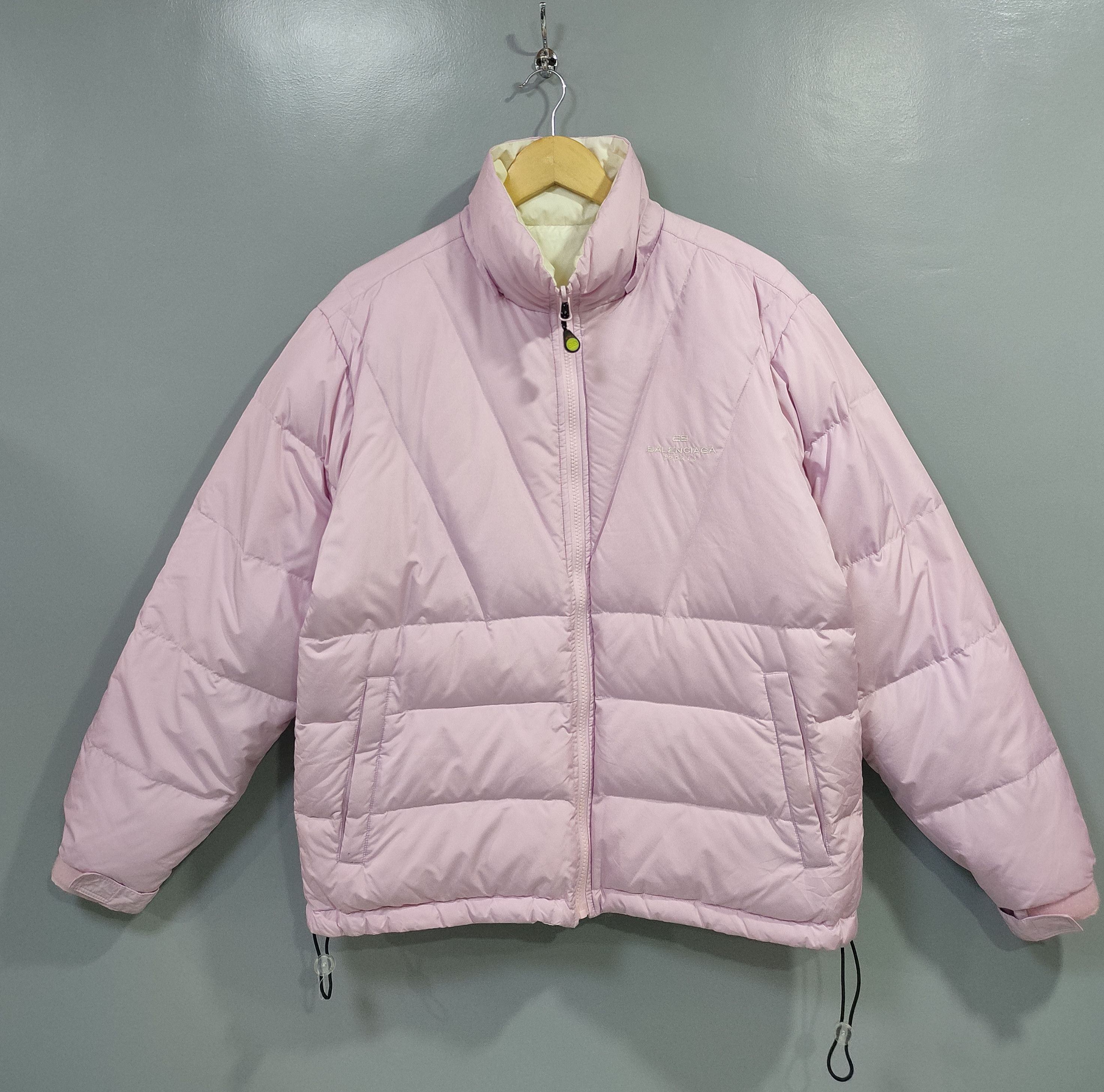 image of Vintage Balenciaga Reversible Puff Jacket in Pink, Men's (Size Large)