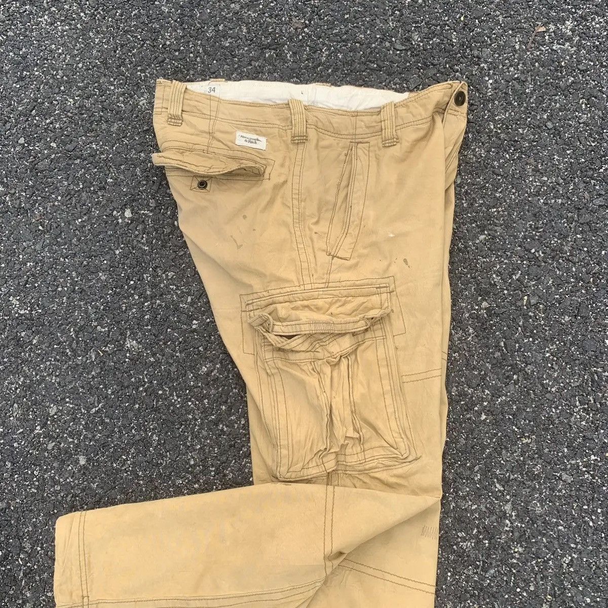 Abercrombie & Fitch 🔥BEST OFFER🔥Tactical Faded Trousers Big Multi Pocket Pants Size US 36 / EU 52 - 23 Thumbnail