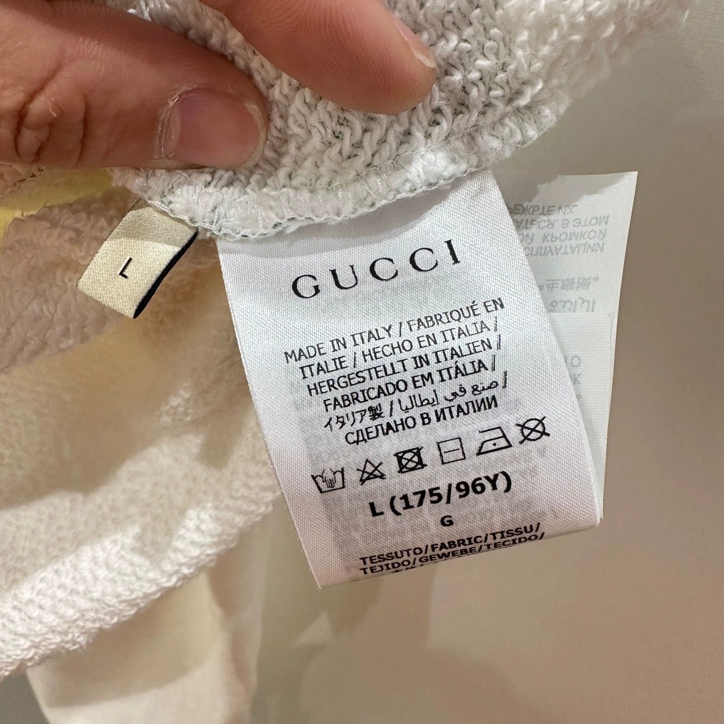 Gucci Gucci mar69 slogan letter short hoodie L Size L / US 10 / IT 46 - 4 Thumbnail