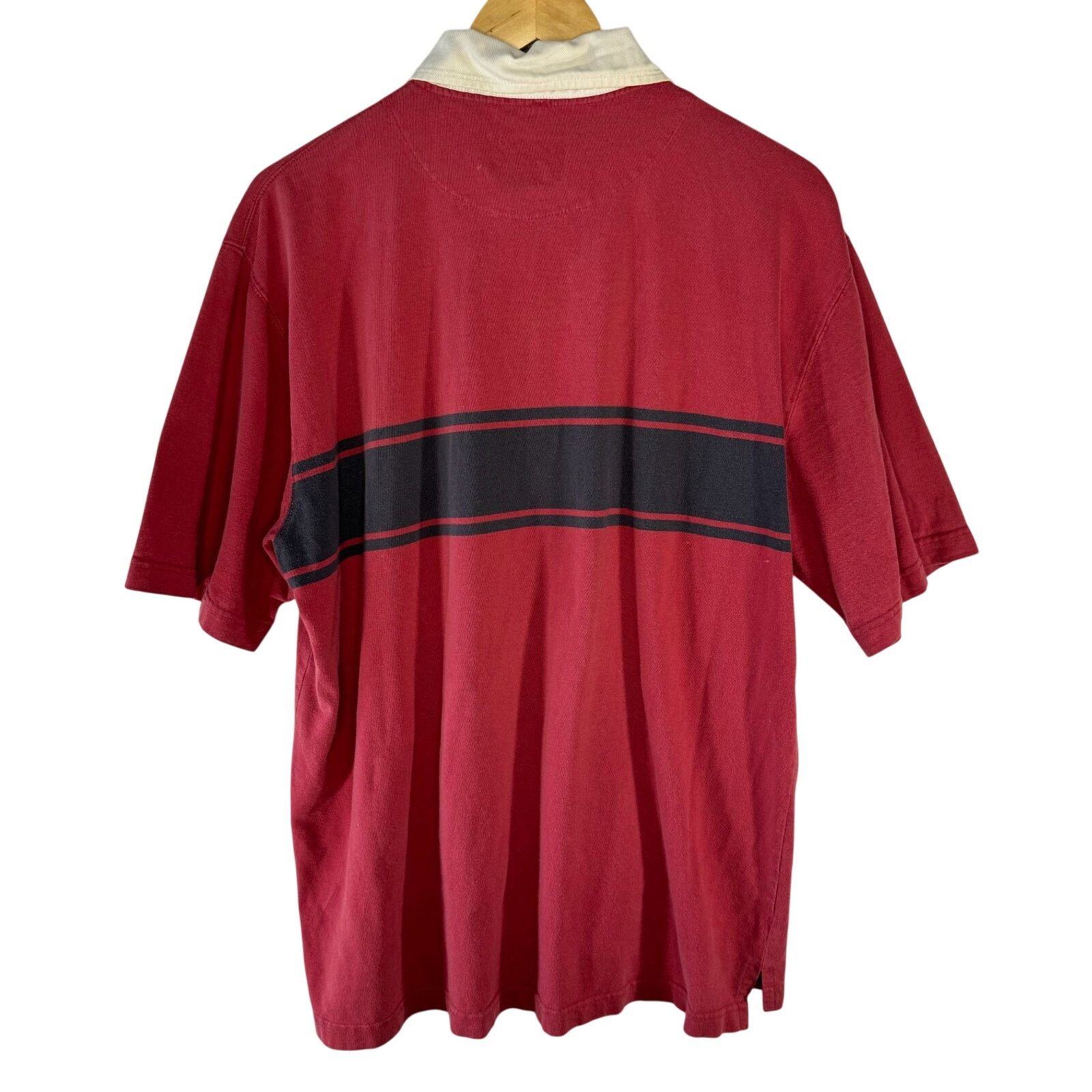 American Eagle Outfitters VTG American Eagle Red Navy Stripe Polo Rugby Shirt size L Size US L / EU 52-54 / 3 - 4 Thumbnail