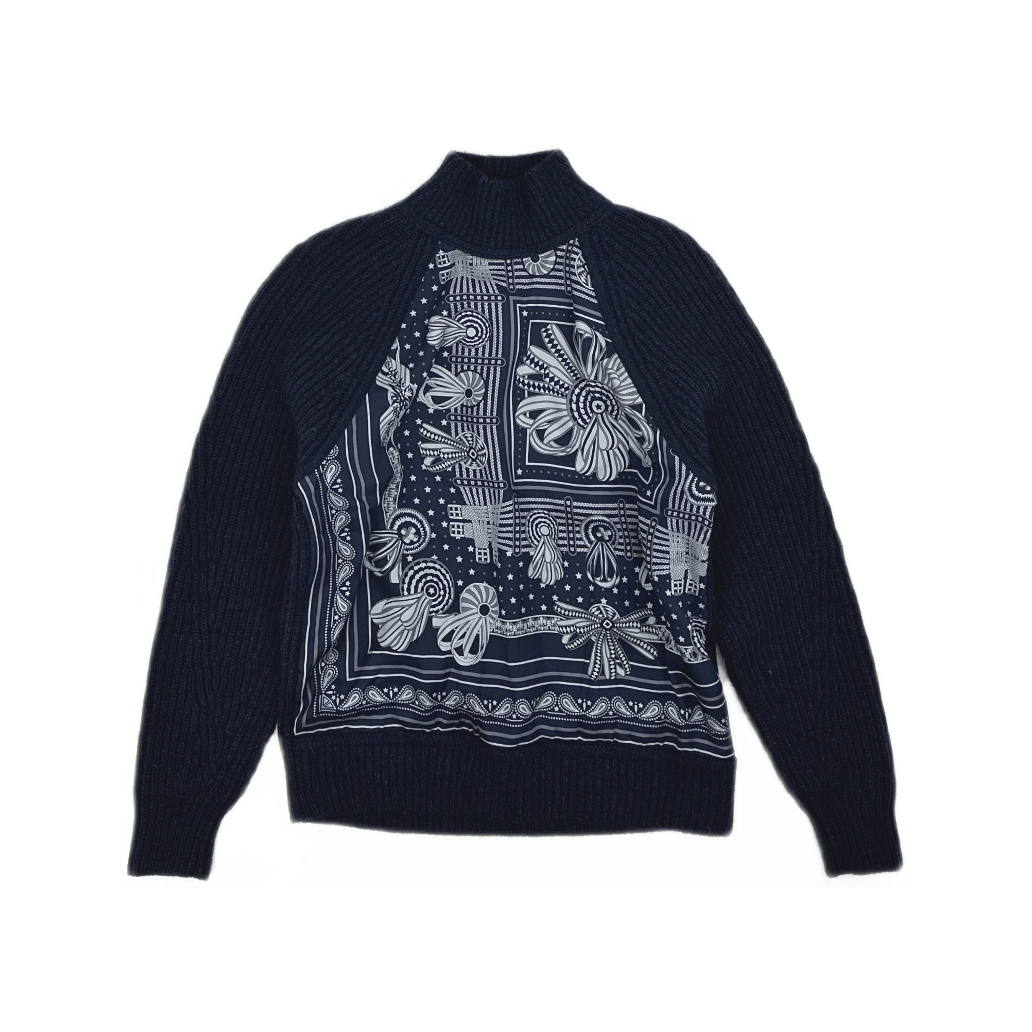 Hermes Hermès Printed Silk Cashmere Sweater Size 36 Size XS / US 0-2 / IT 36-38 - 1 Thumbnail