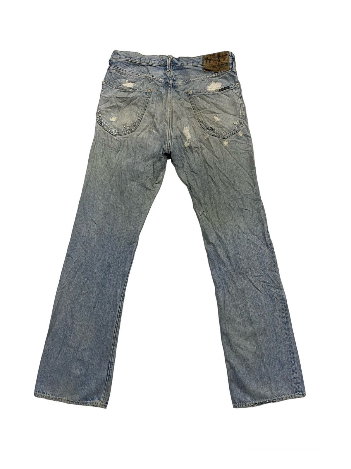 Blue Blue Japan SUPER DESTROYED DENIM PANTS BLUE-BLUE JAPAN FLARE TYPE Size US 31 - 5 Thumbnail