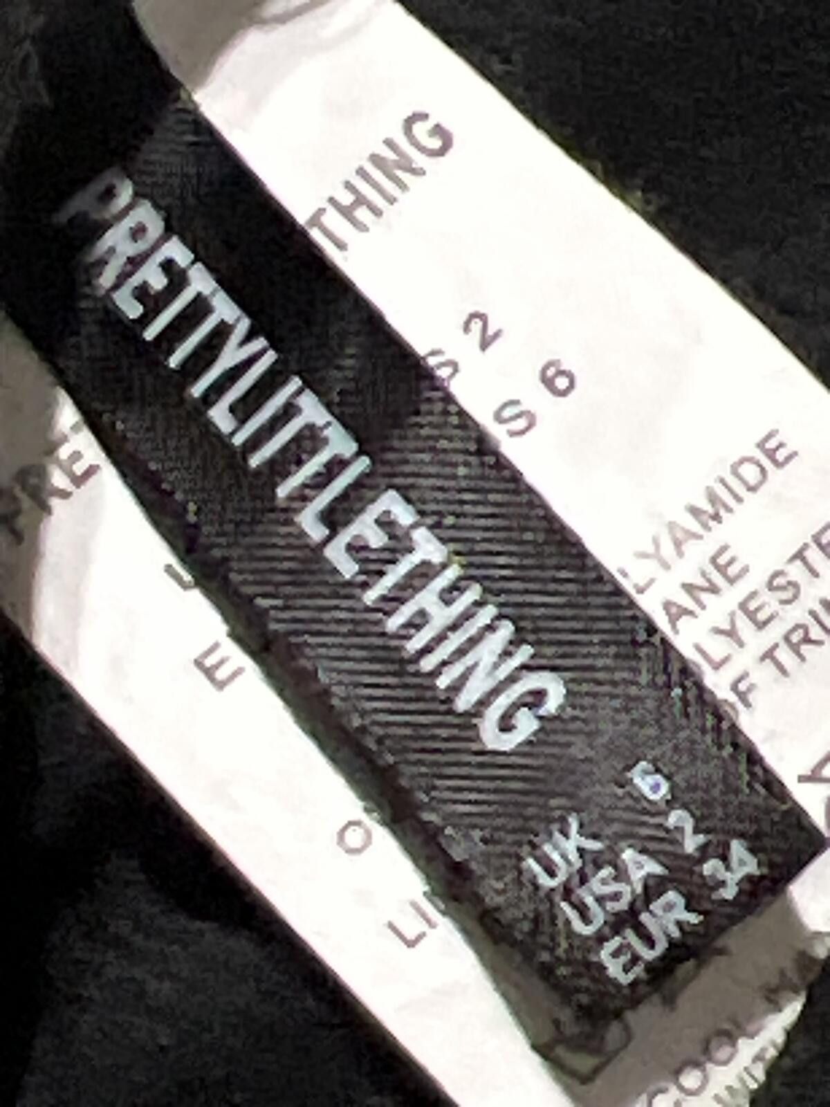 Other Prettylittlething Black Bikini Swimsuit Greek Key Pattern 2 Size ONE SIZE - 6 Thumbnail