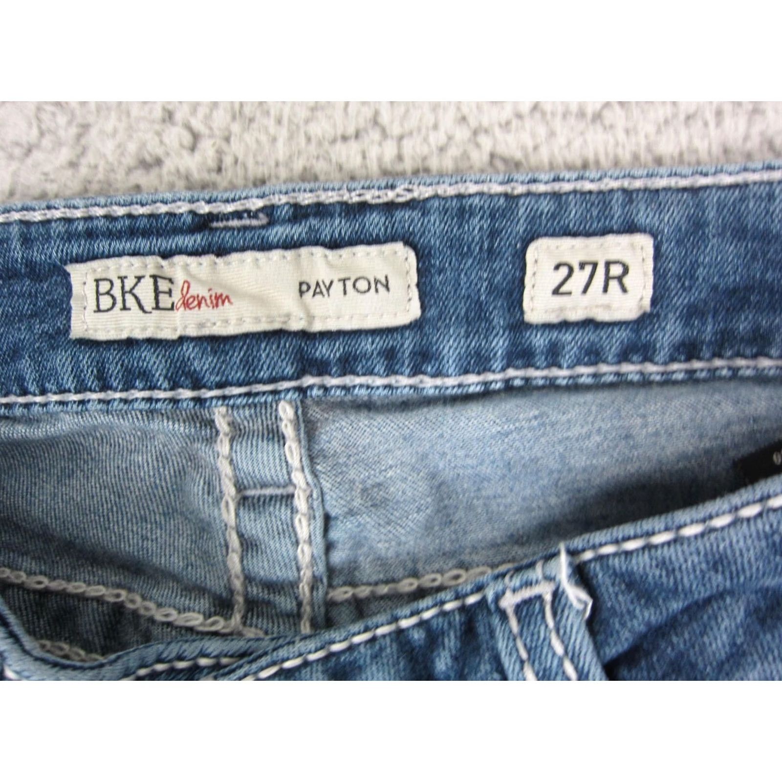 Vintage Buckle BKE Jeans Womens Payton Skinny Medium Wash Stretch Blue Denim 27 x 31.5 Size 27" / US 4 / IT 40 - 3 Thumbnail