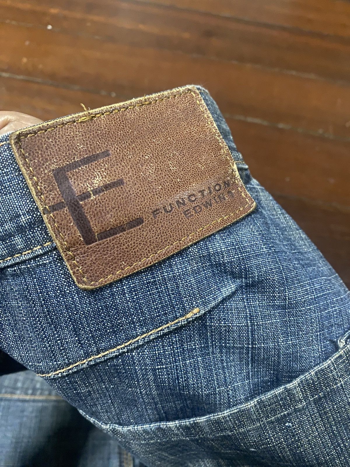 Edwin Vtg Wide Leg Jeans Edwin E Function Loose Denim Jnco Y2k Size US 35 - 20 Thumbnail