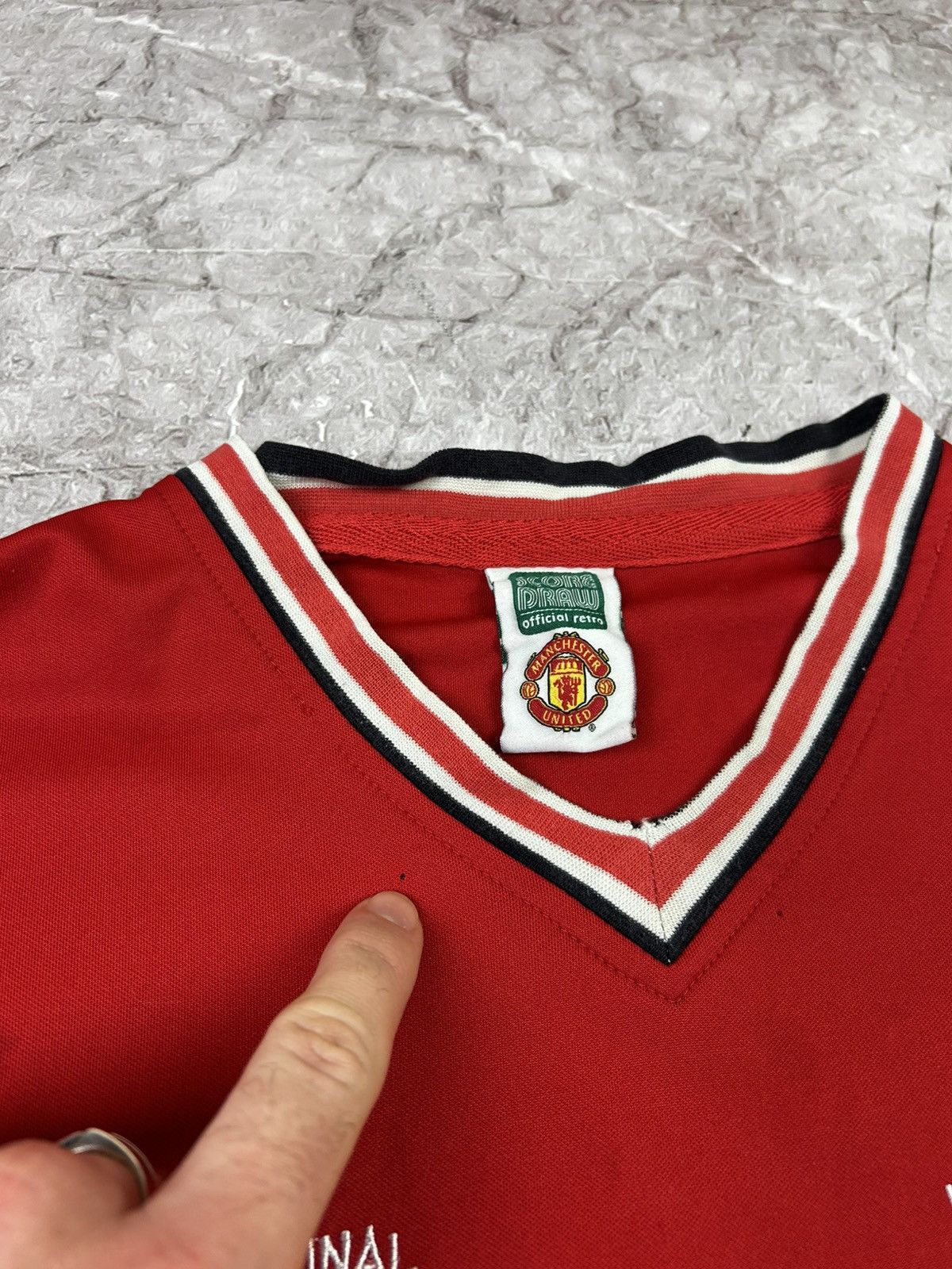 Adidas × Vintage Vintage Manchester United Scora Draw Jersey 90s Size US M / EU 48-50 / 2 - 5 Thumbnail