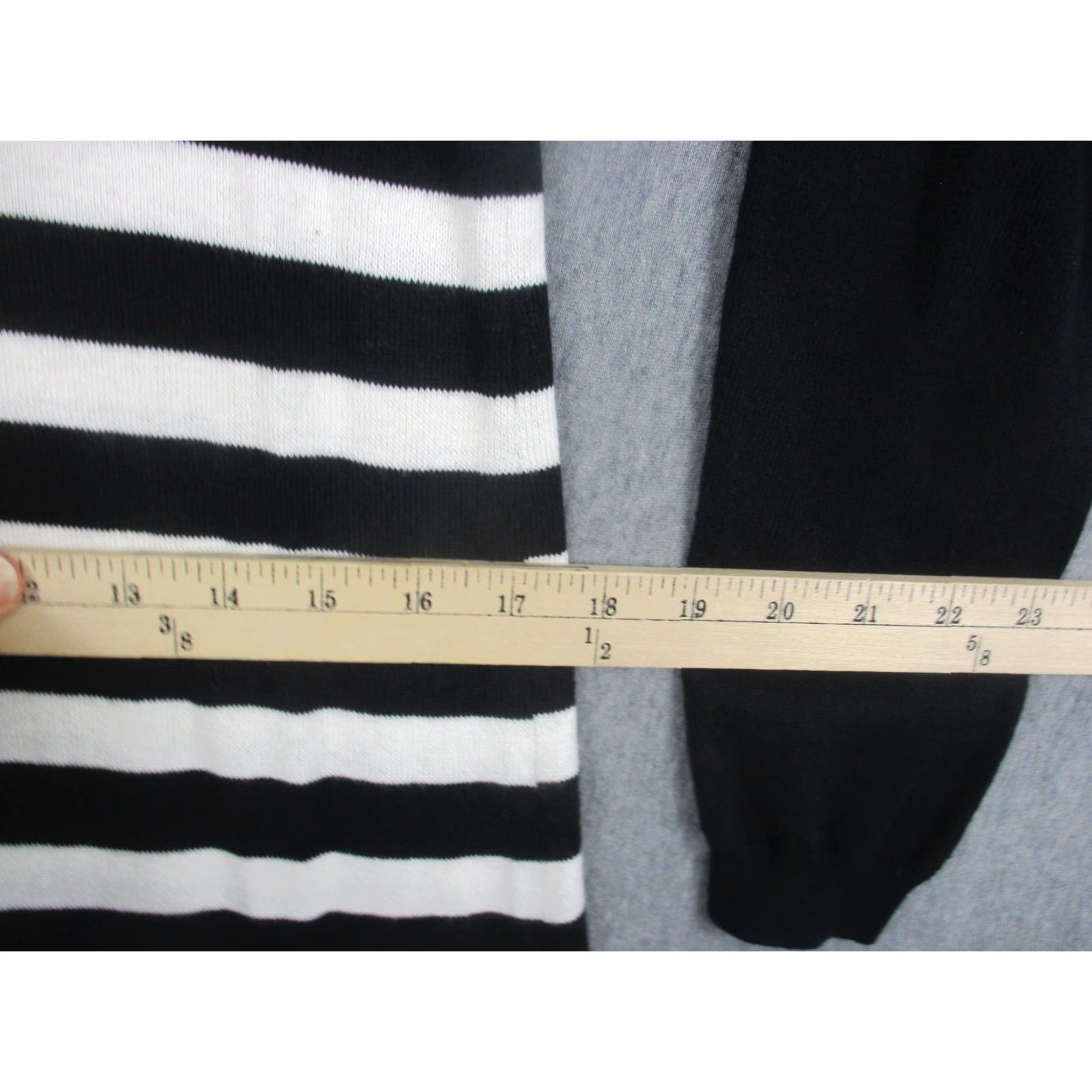 Vintage Hanna Andersson Sweater Dress Womens Medium Black White Stripe Knit Long Sleeve Crew Neck Casual Workwear Seasonal Fall Winter Size M / US 6-8 / IT 42-44 - 7 Thumbnail
