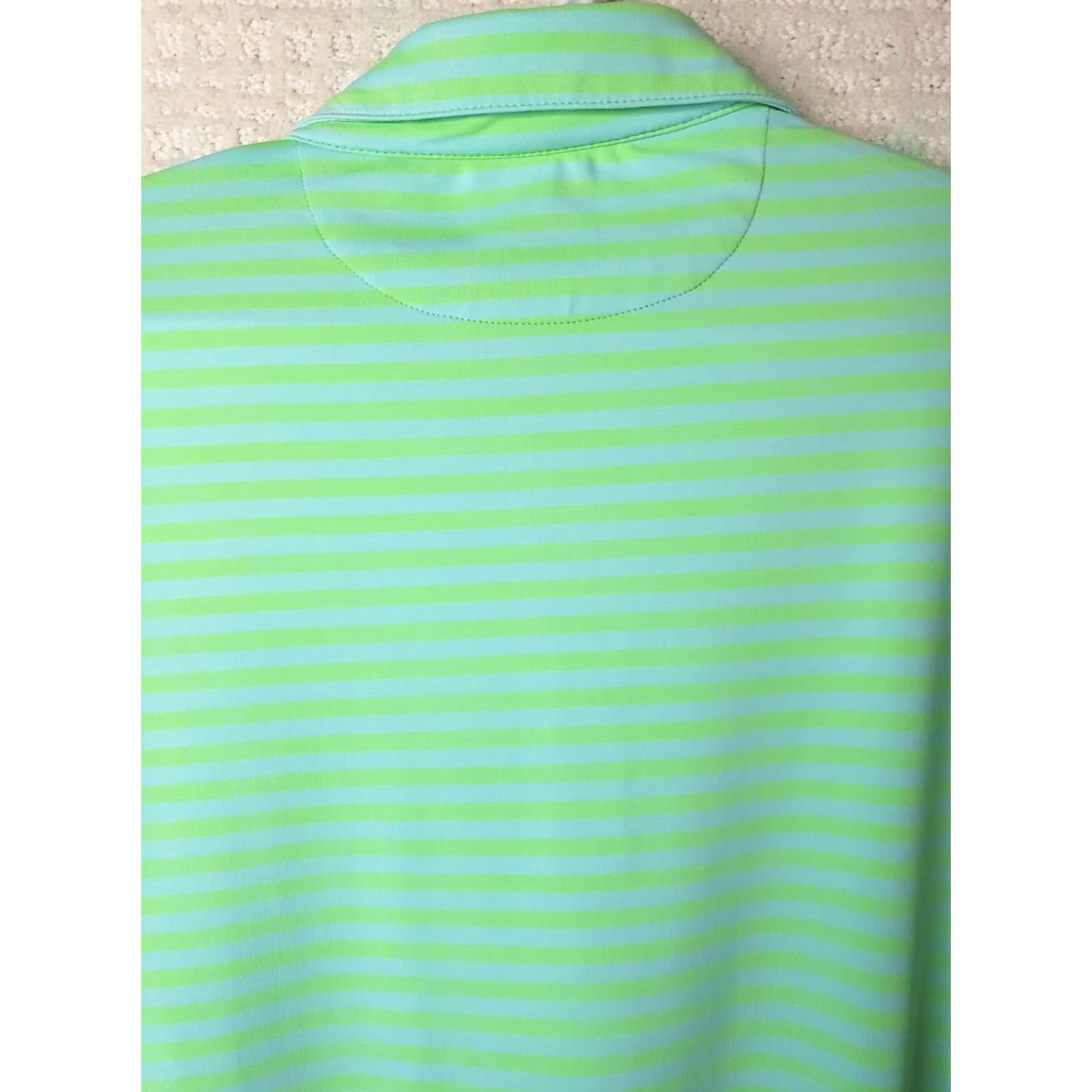 Chaps Chaps Polo Shirt Regular Green Neon Striped Golf Short Sleeve Mens XL Size US XL / EU 56 / 4 - 7 Thumbnail