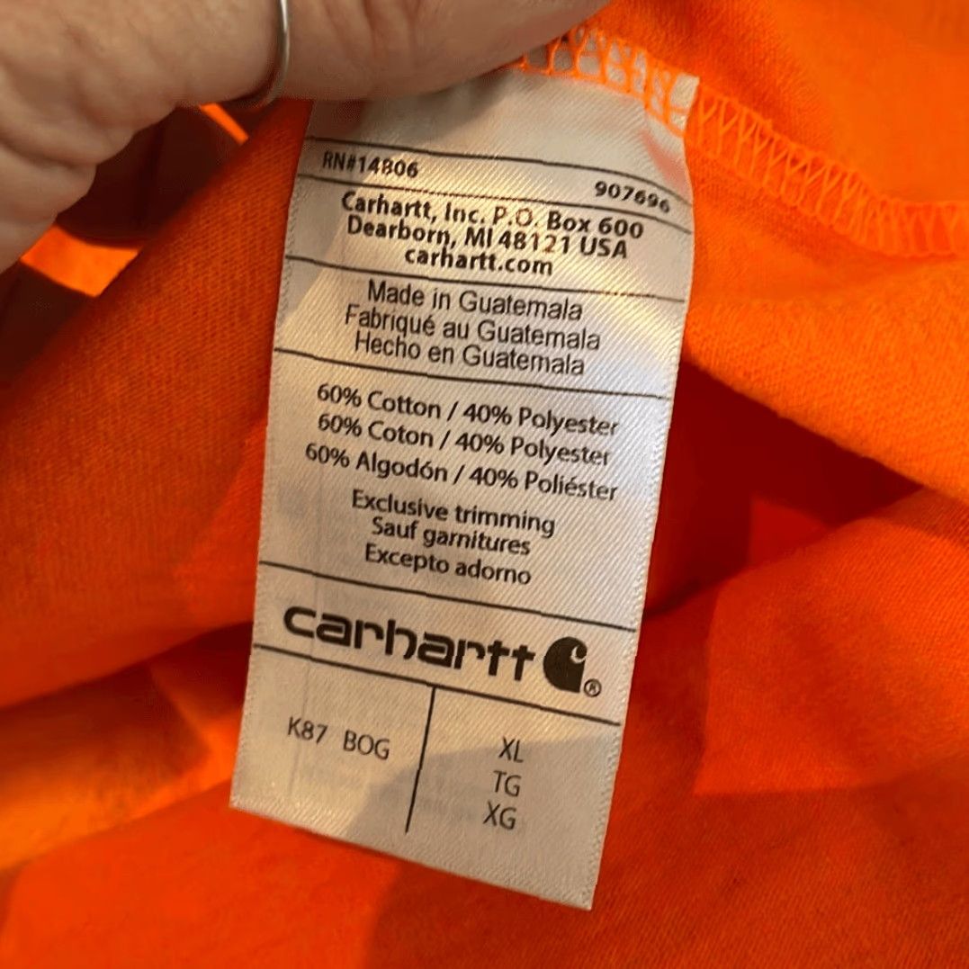 Carhartt Carhartt Men’s Orange Short Sleeve Tshirt Loose Fit Heavyweight XL Shirt Mens Size US XL / EU 56 / 4 - 5 Thumbnail