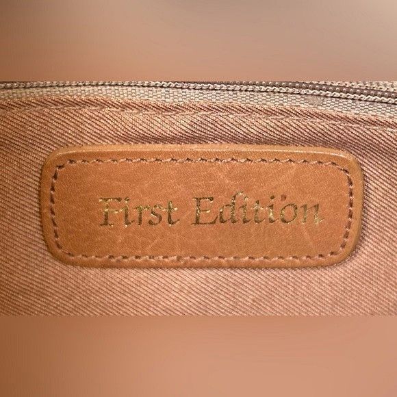 Other Vintage First Edition Camel Leather Cross Body Handbag Size ONE SIZE - 3 Thumbnail