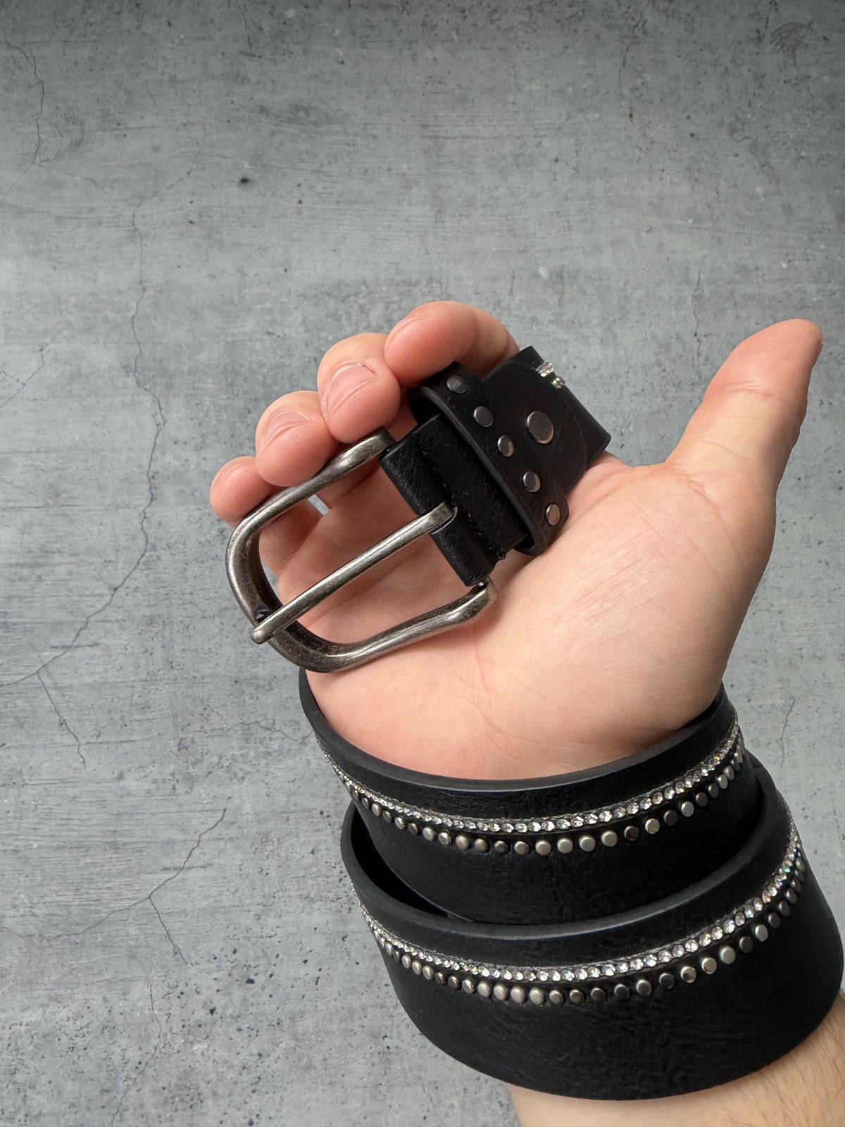Japanese Brand 00’s NUMBER NINE STYLE LEATHER RARE Y2K BELT VINTAGE Size ONE SIZE - 3 Thumbnail