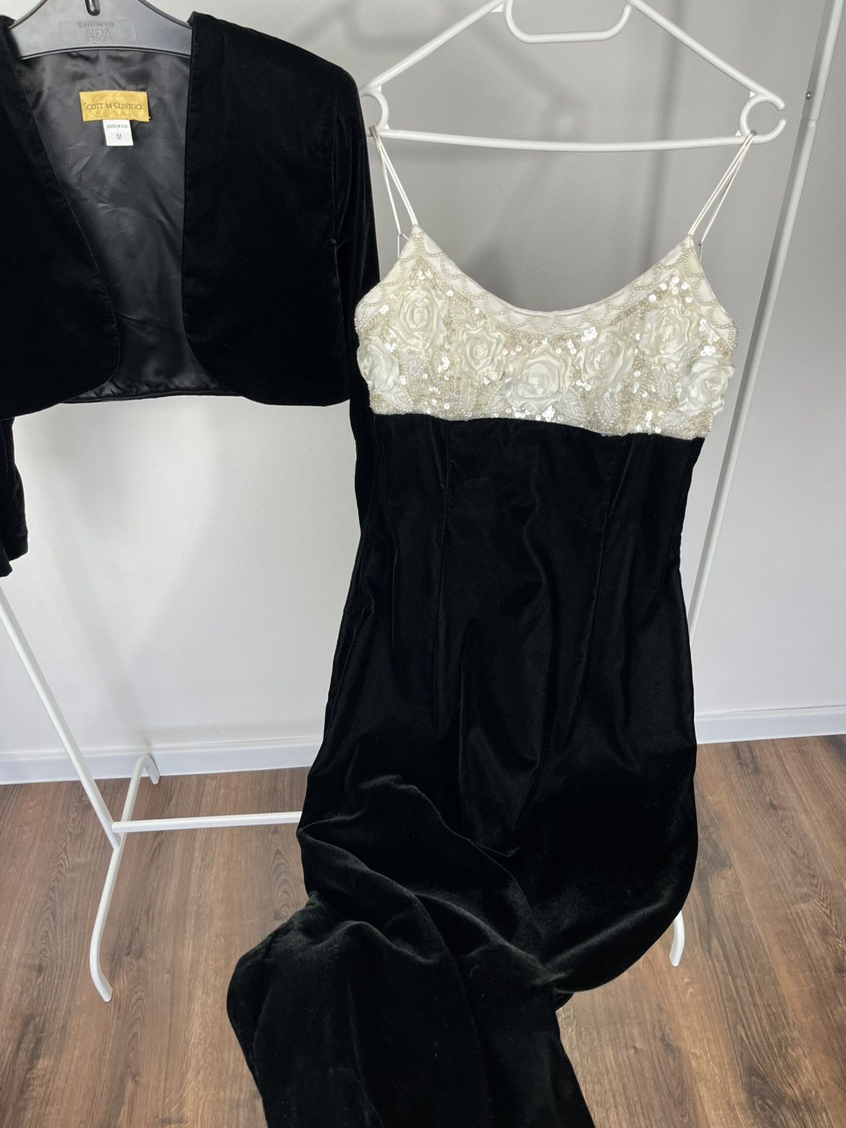 Other Scott McClintock Velvet Dress Set Black Strap Bolero USA M Size M / US 6-8 / IT 42-44 - 8 Thumbnail