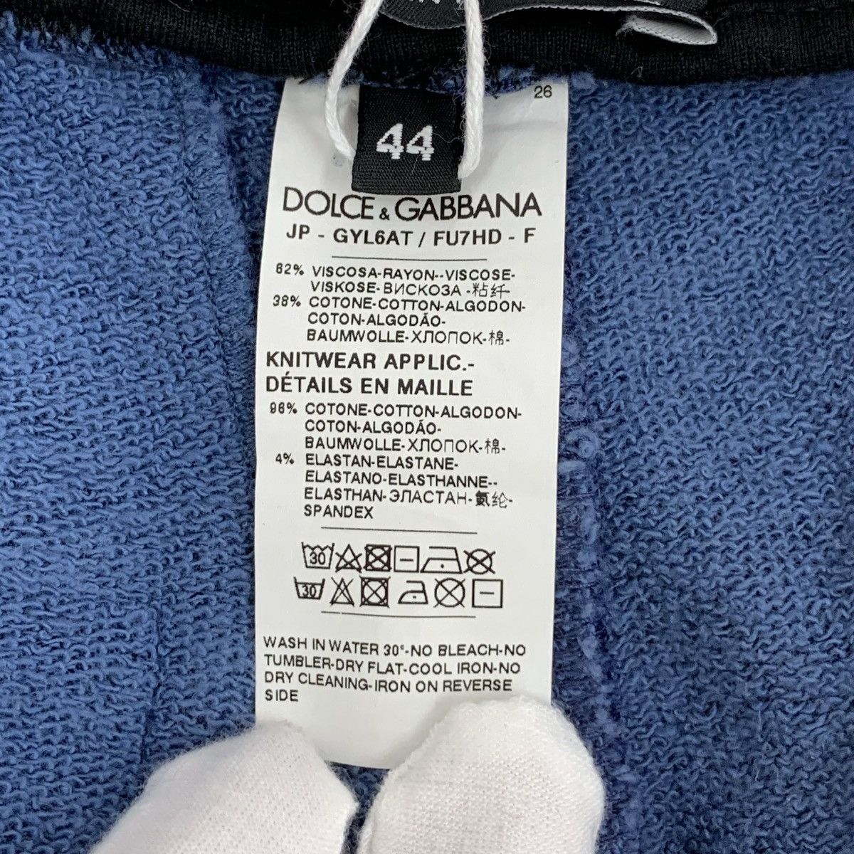 Dolce & Gabbana Dolce&Gabbana Dark Blue Side Logo Tape Casual Pants K26WX Size 30" / US 8 / IT 44 - 7 Thumbnail