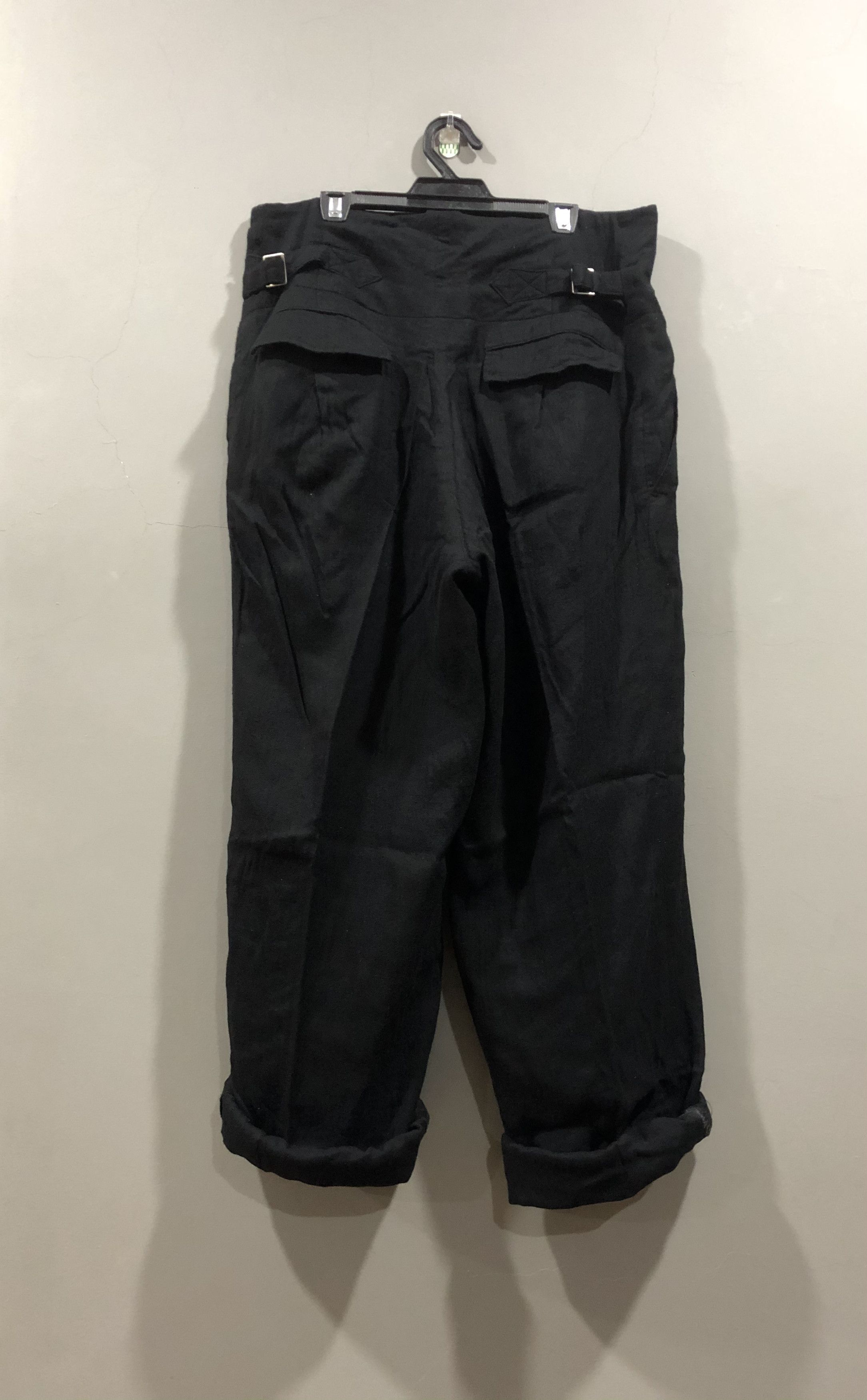 image of Very Yohji Yamamoto High Waist Trousers Gurkha Pants in Black, Men's (Size 33)