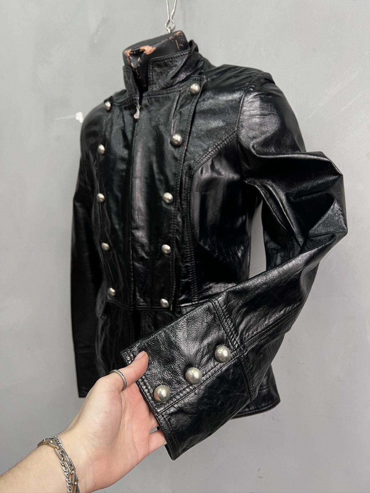 PPFM Rare leather officer napoleon jacket hype opium style Size US M / EU 48-50 / 2 - 6 Thumbnail