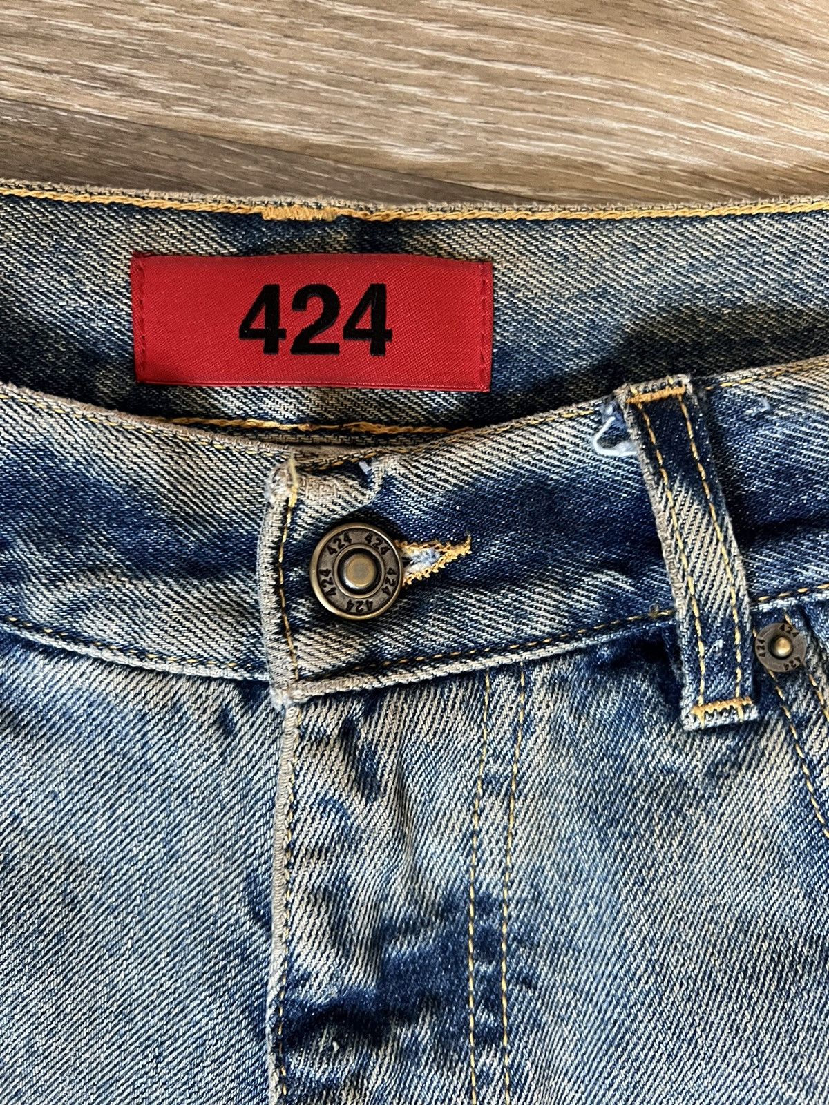 424 Blue Distressed Jeans Size US 30 / EU 46 - 2 Thumbnail