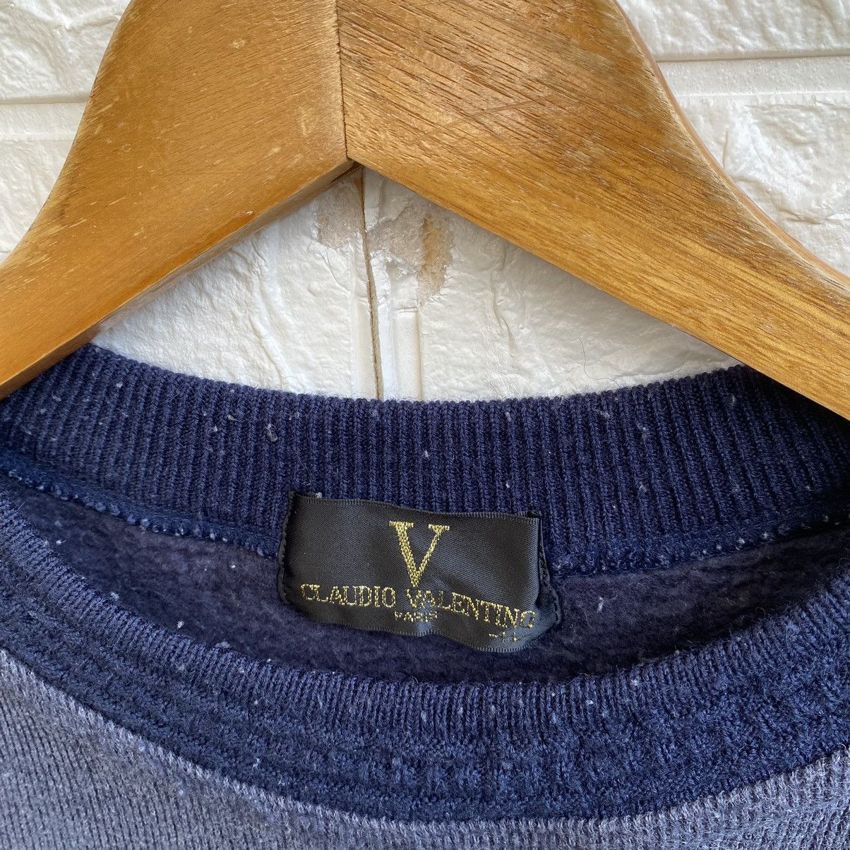 Valentino × Vintage Vintage Claudio Valentino Sweatshirt Valentino Jumper Size US L / EU 52-54 / 3 - 3 Thumbnail