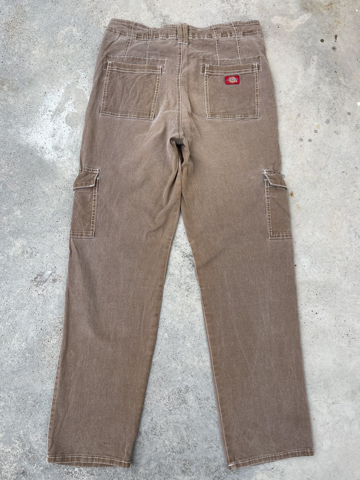 Dickies × Vintage Vintage 90s Faded Brown Dickies Cargo 6 Pocket Pants Size US 31 - 3 Thumbnail