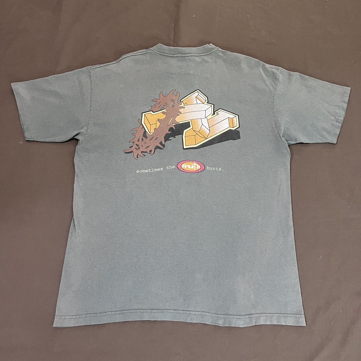 Vintage Vintage 90s Soul Armor Jesus God Bible Holy Tee Faded Size US L / EU 52-54 / 3 - 2 Thumbnail