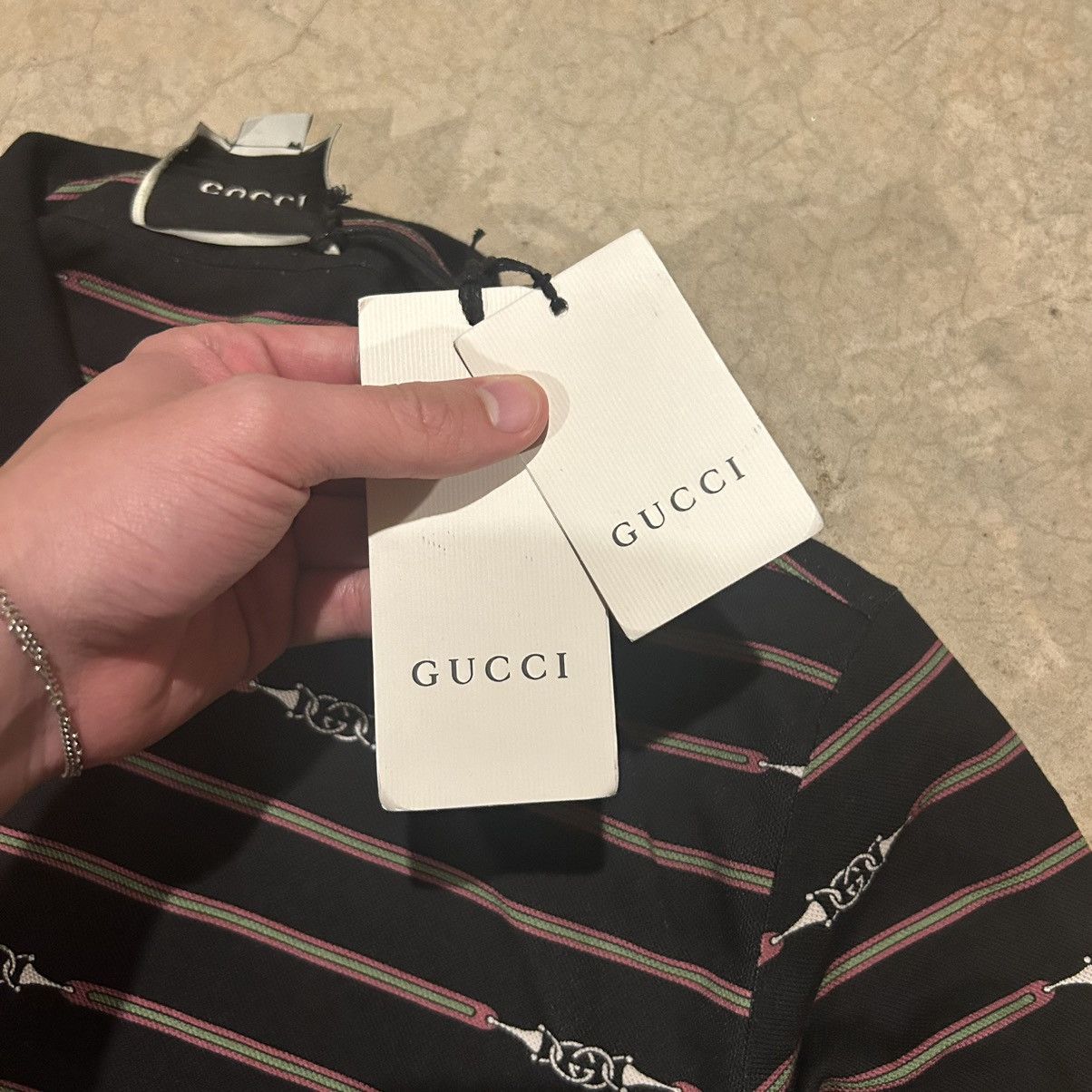 Designer × Gucci NWT Gucci Jacquard Horsebit Monogram GG Polo Shirt Rare Size US XXL / EU 58 / 5 - 7 Thumbnail