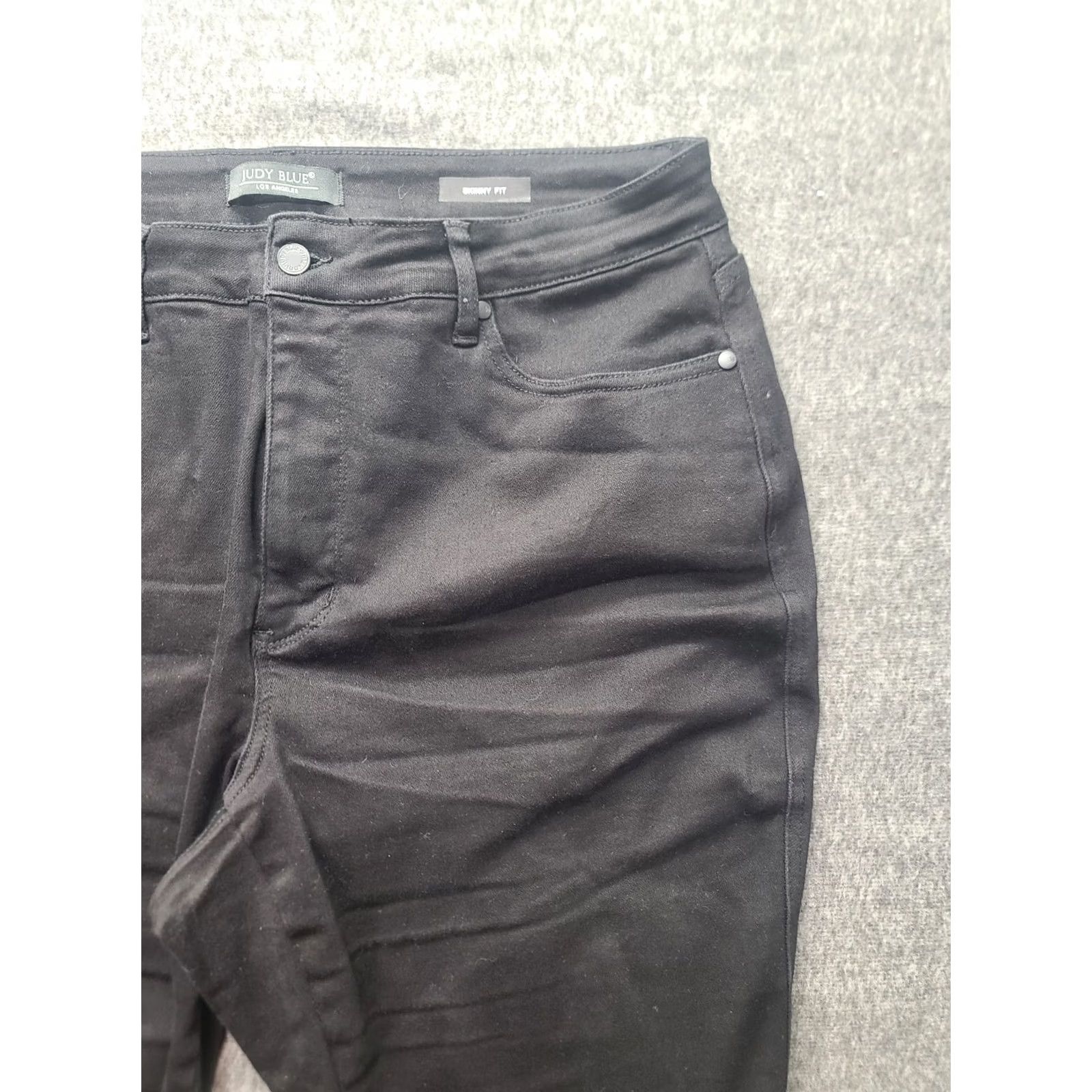 Vintage Judy Blue Jeans Womens 18W 35x28 Skinny High Rise Ankle Length Black 5-Pocket Denim Stretch Jeans Size 40" / US 18 - 7 Thumbnail