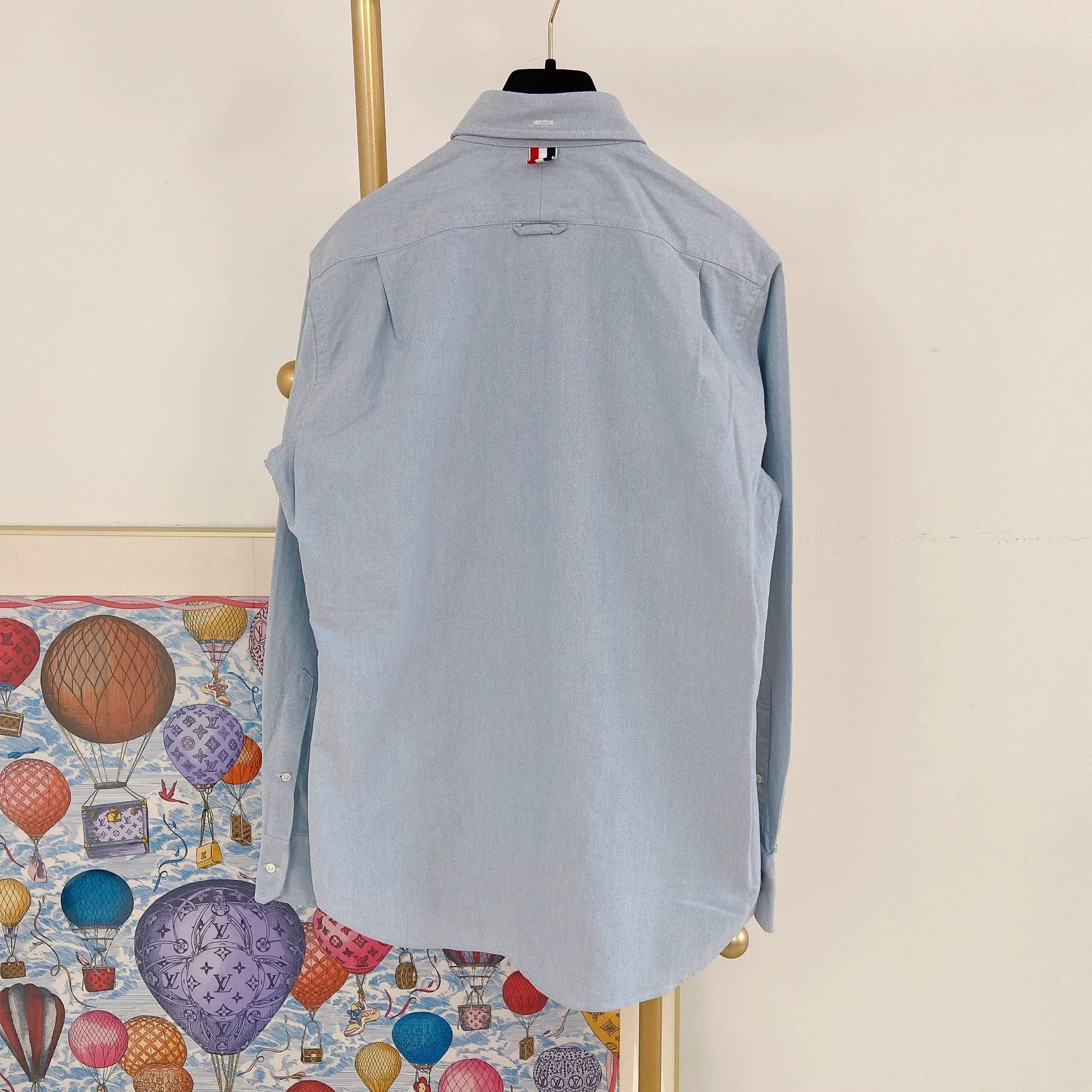 Thom Browne THOM BROWNE blue long-sleeve shirt 3 Size US L / EU 52-54 / 3 - 2 Thumbnail