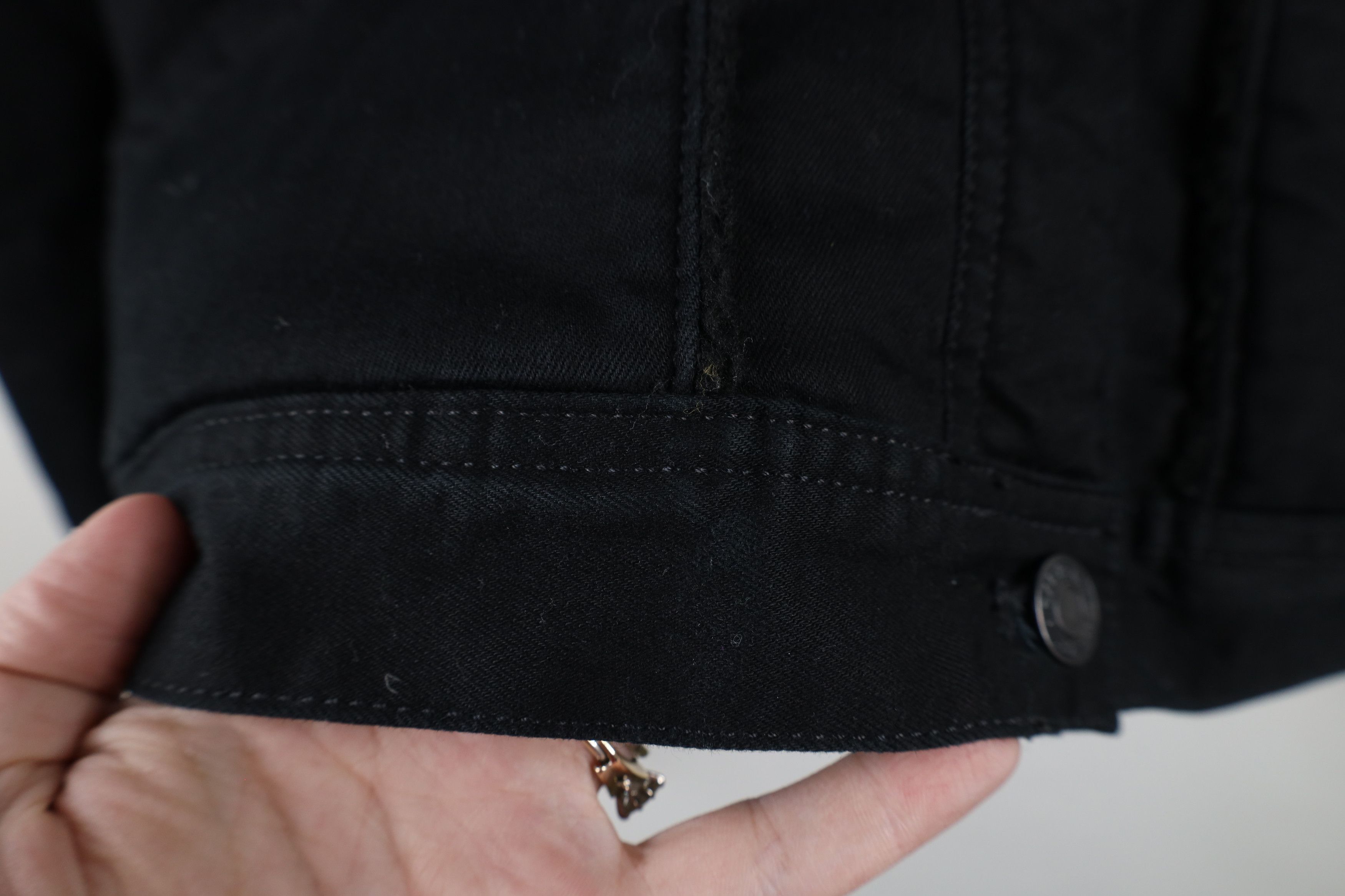 Gap × Vintage Vintage Y2K Gap Deep Pile Fleece Lined Trucker Jacket Black Size XL / US 12-14 / IT 48-50 - 9 Thumbnail