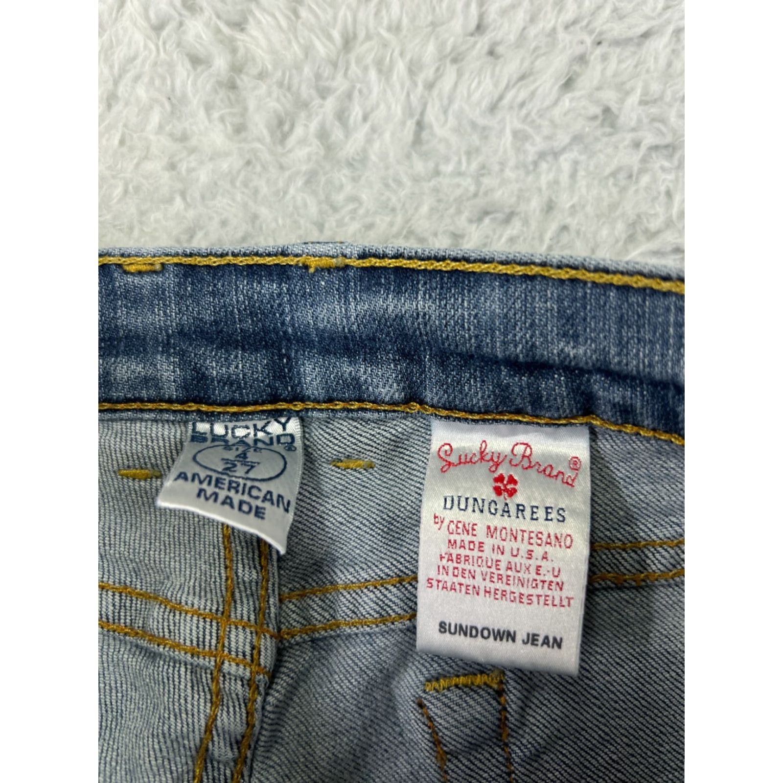 Lucky Brand VINTAGE Lucky Brand Jeans Women 4 Blue Denim Boot Cut Sundown Cotton Blend Size 27" / US 4 / IT 40 - 3 Thumbnail