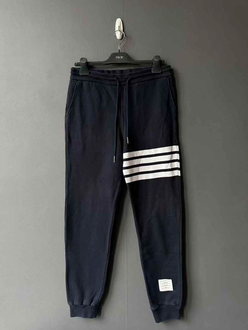 Thom Browne Thom Browne Blue knit joggers Size US 26 / EU 42 - 1 Thumbnail