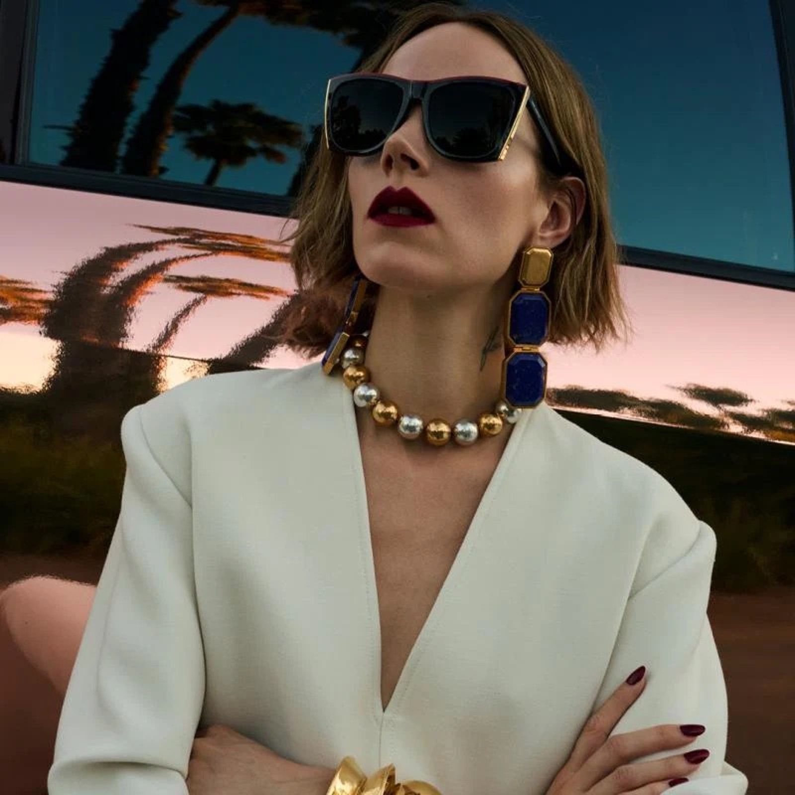 Saint Laurent Paris NEW Saint Laurent SL539 Paloma Oversized Sunglasses Size ONE SIZE - 5 Thumbnail