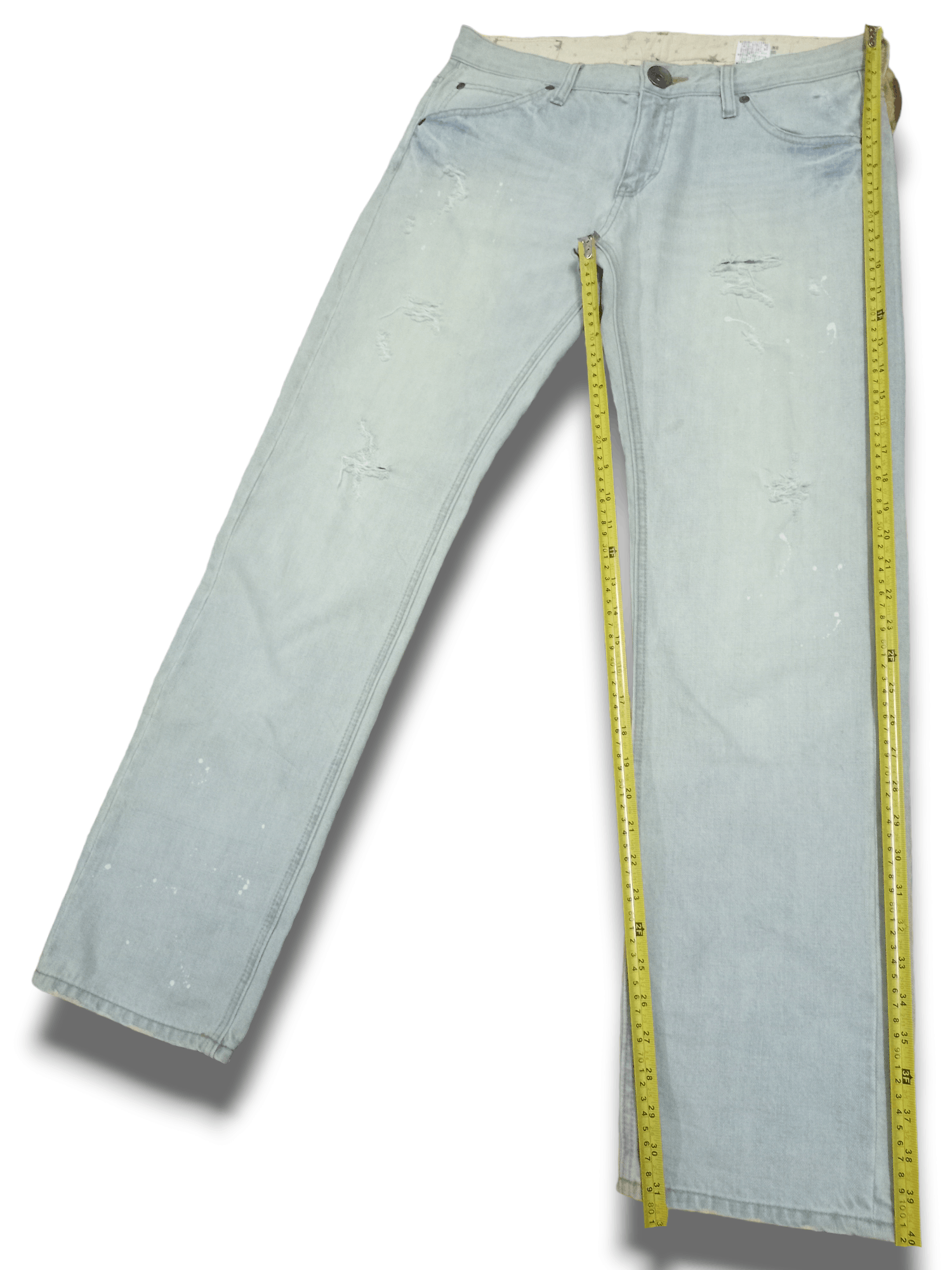 Japanese Brand Vintage Japanese Brand Painted Splatter Distress Loose Jeans Size US 33 - 10 Thumbnail