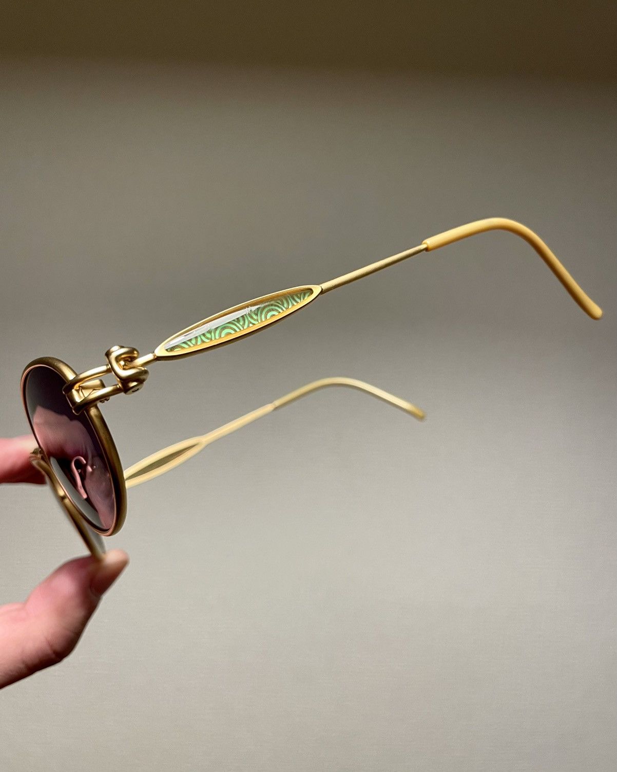 Jean Paul Gaultier Jean Paul Gaultier OVAL SUNGLASSES STEAM PUNK VINTAGE Size ONE SIZE - 2 Thumbnail