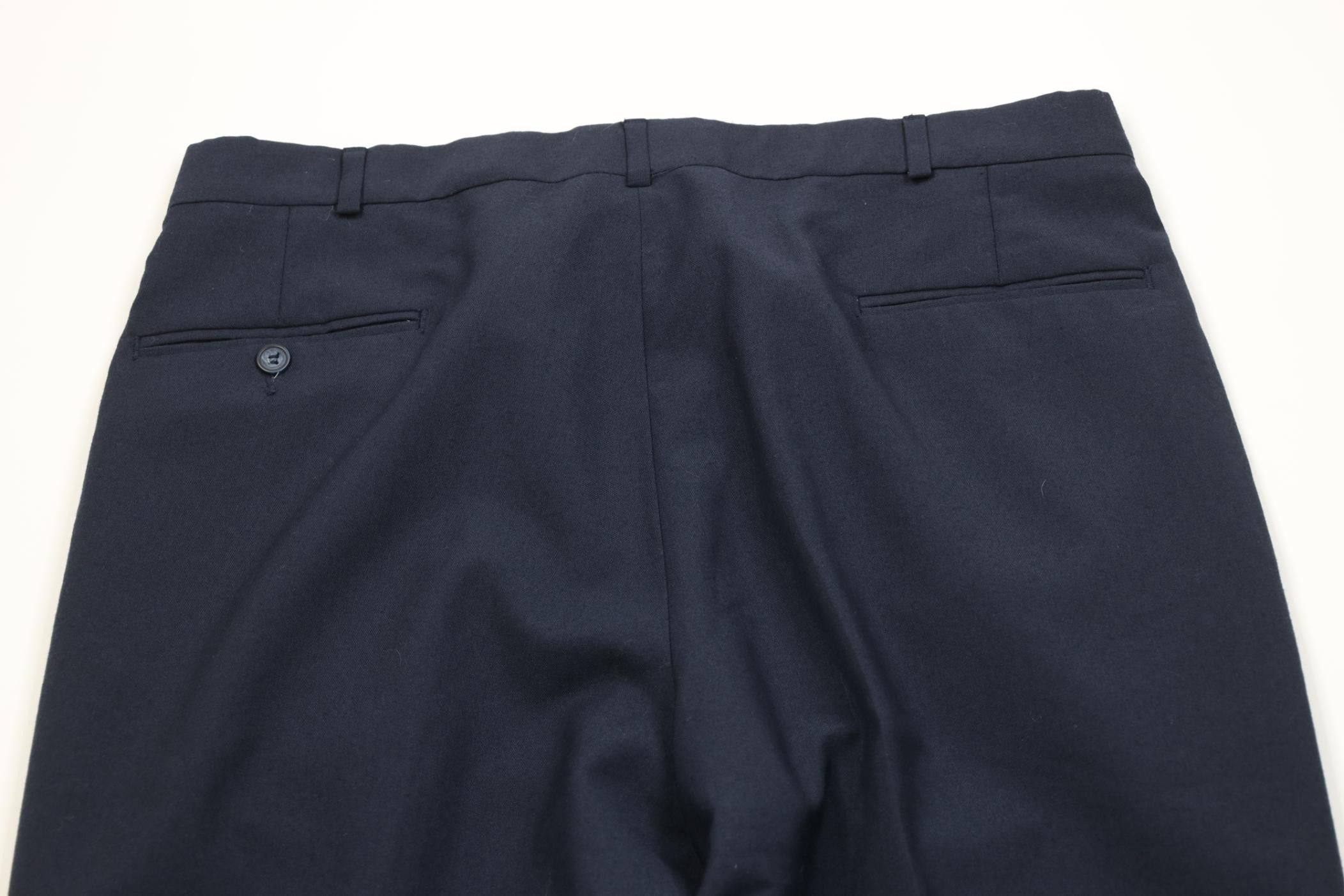 Vintage Vintage 90s Streetwear Knit Wide Leg Chino Pants Navy Blue Size US 36 / EU 52 - 11 Thumbnail