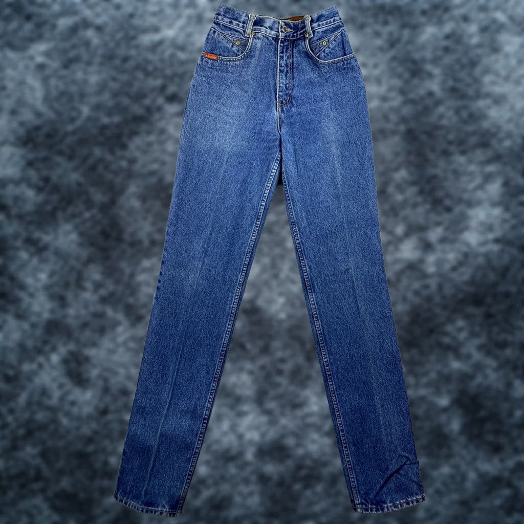 Vintage VINTAGE Lawman Jeans Womens Jr 3 Western Denim High Rise 35.5” Inseam Blue 100% Cotton Spandex Bootcut Jeans Mens Womens Girls男 not allowed Size 26" / US 2 / IT 38 - 1 Thumbnail