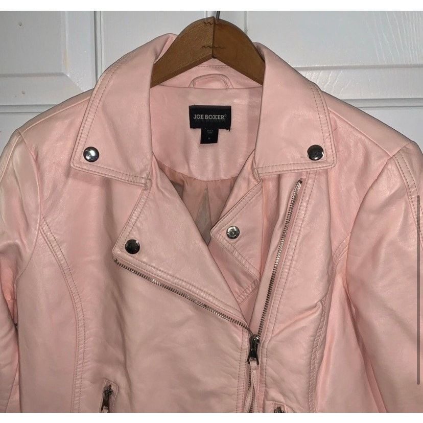 Joe Boxer JOE BOXER Pink Faux Leather Moto Jacket M Size M / US 6-8 / IT 42-44 - 3 Thumbnail