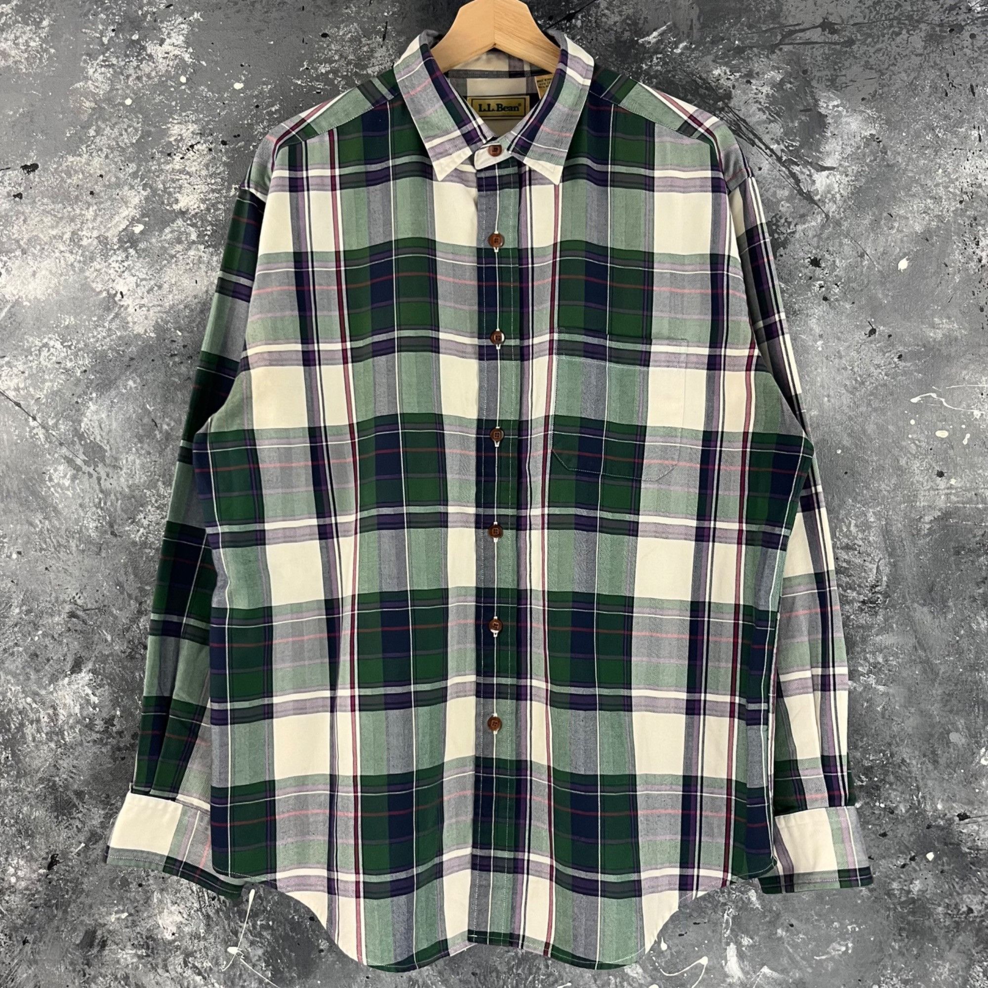 L.L. Bean × Vintage Vintage 90’s LL Bean button shirt Size US XL / EU 56 / 4 - 1 Thumbnail
