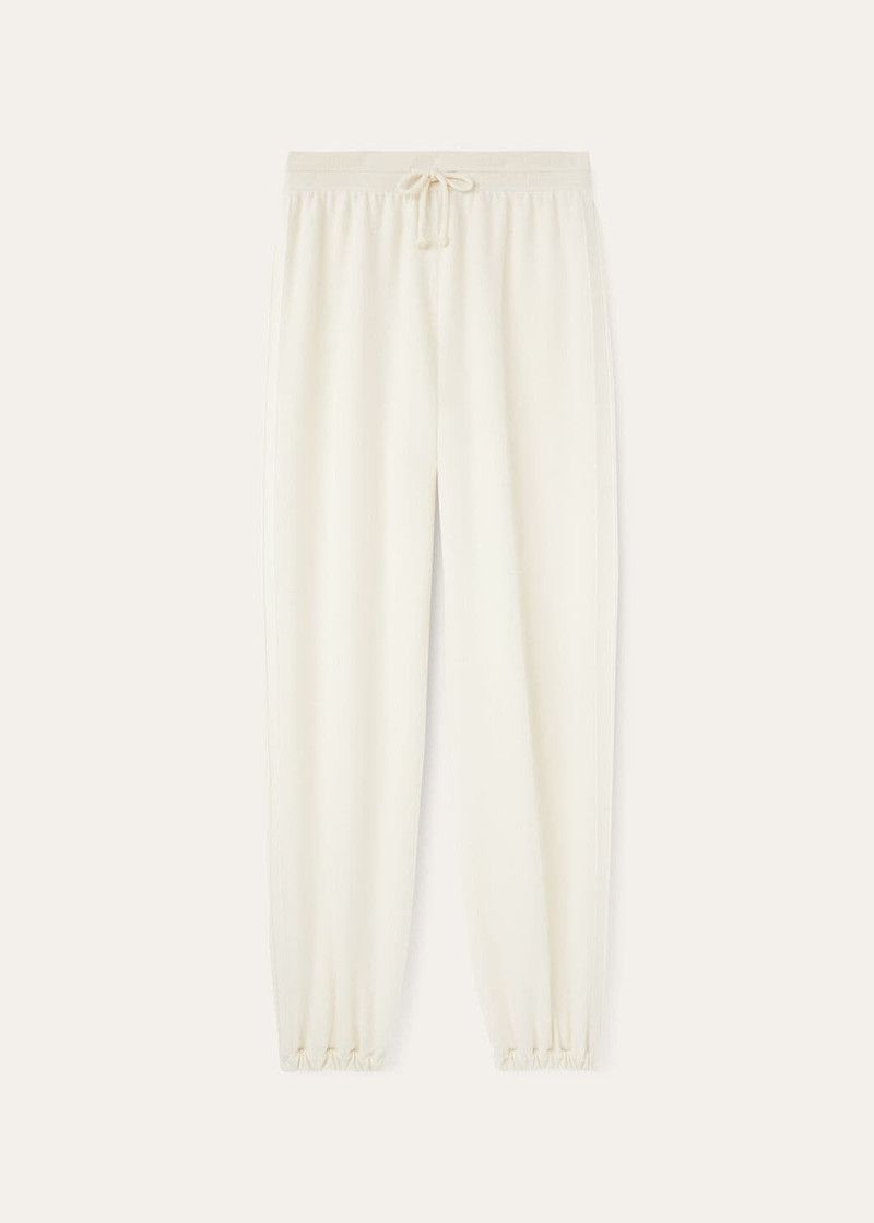 Loro Piana o1srvl11e1125 FAO4532 Dreamy Soft Trousers in White Size 28" / US 6 / IT 42 - 1 Thumbnail