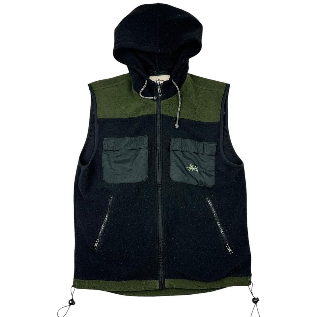 Stussy STUSSY Checker Cargo Vest Blue Black Checkerboard Sz