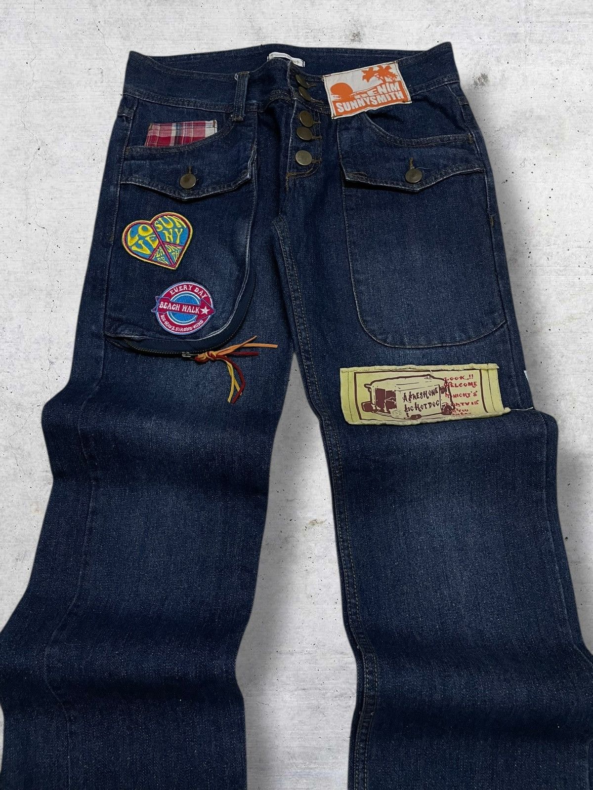 Hysteric Glamour VINTAGE SUNNY SMITH CRAFTED 90S JAPAN DESIGNER ARCHIVE DENIM Size US 32 / EU 48 - 4 Thumbnail