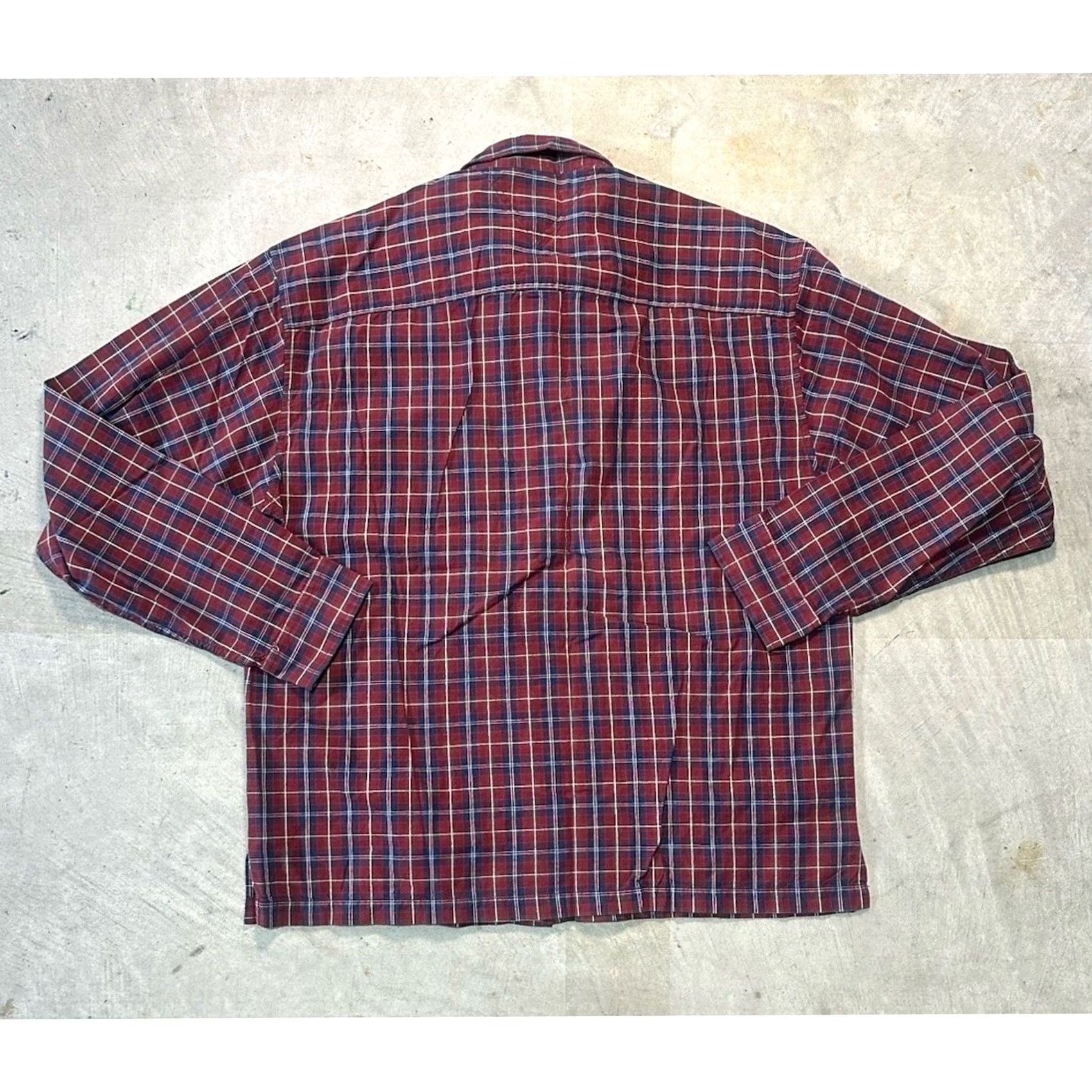 Vintage VINTAGE Tommy Jeans Shirt Red Plaid Button-Up Long Sleeve Men's Sz L Size US L / EU 52-54 / 3 - 7 Thumbnail